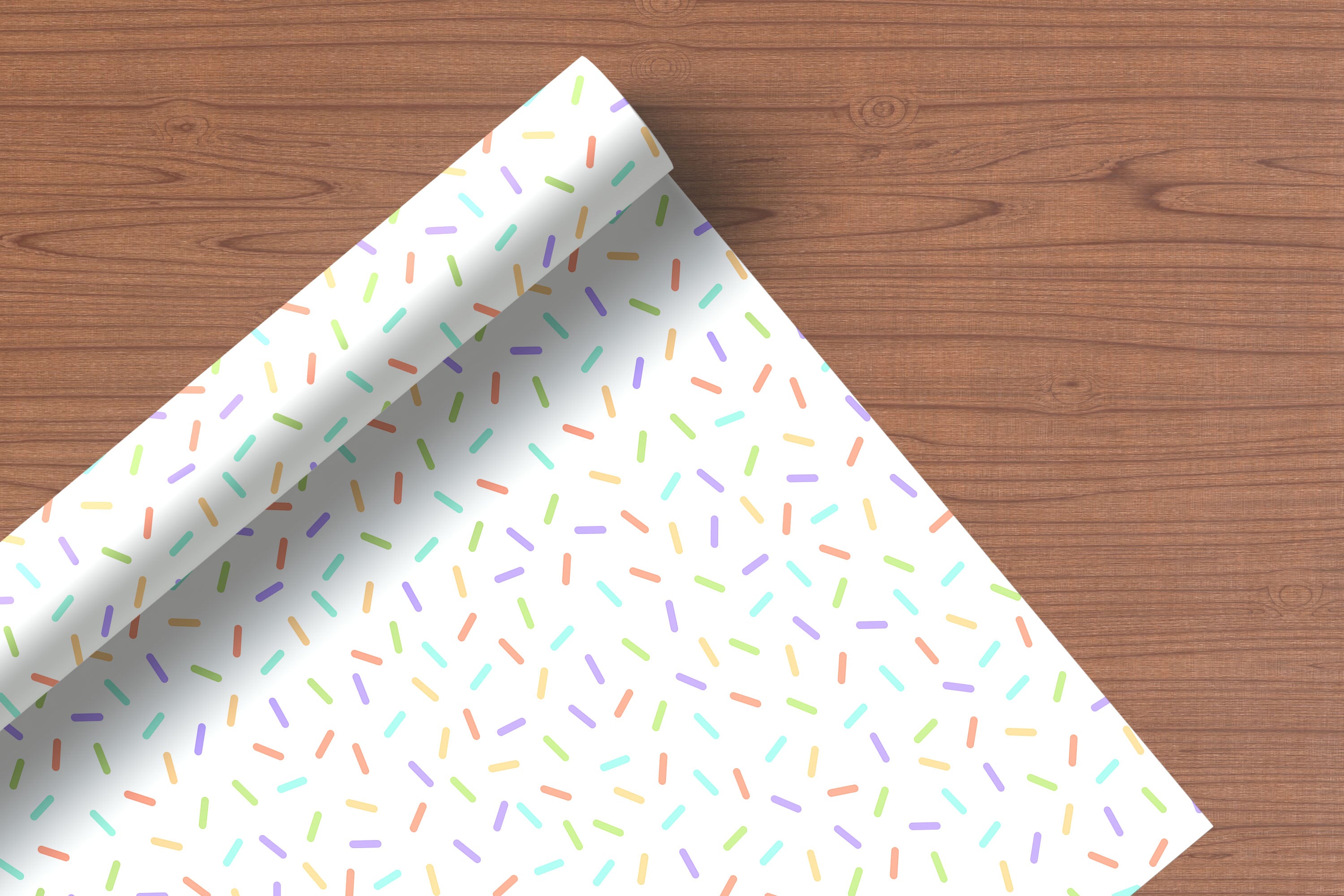 White Sprinkle Wrapping Paper – Fun Pastel Gift Wrap Sheet for Birthdays & Celebrations