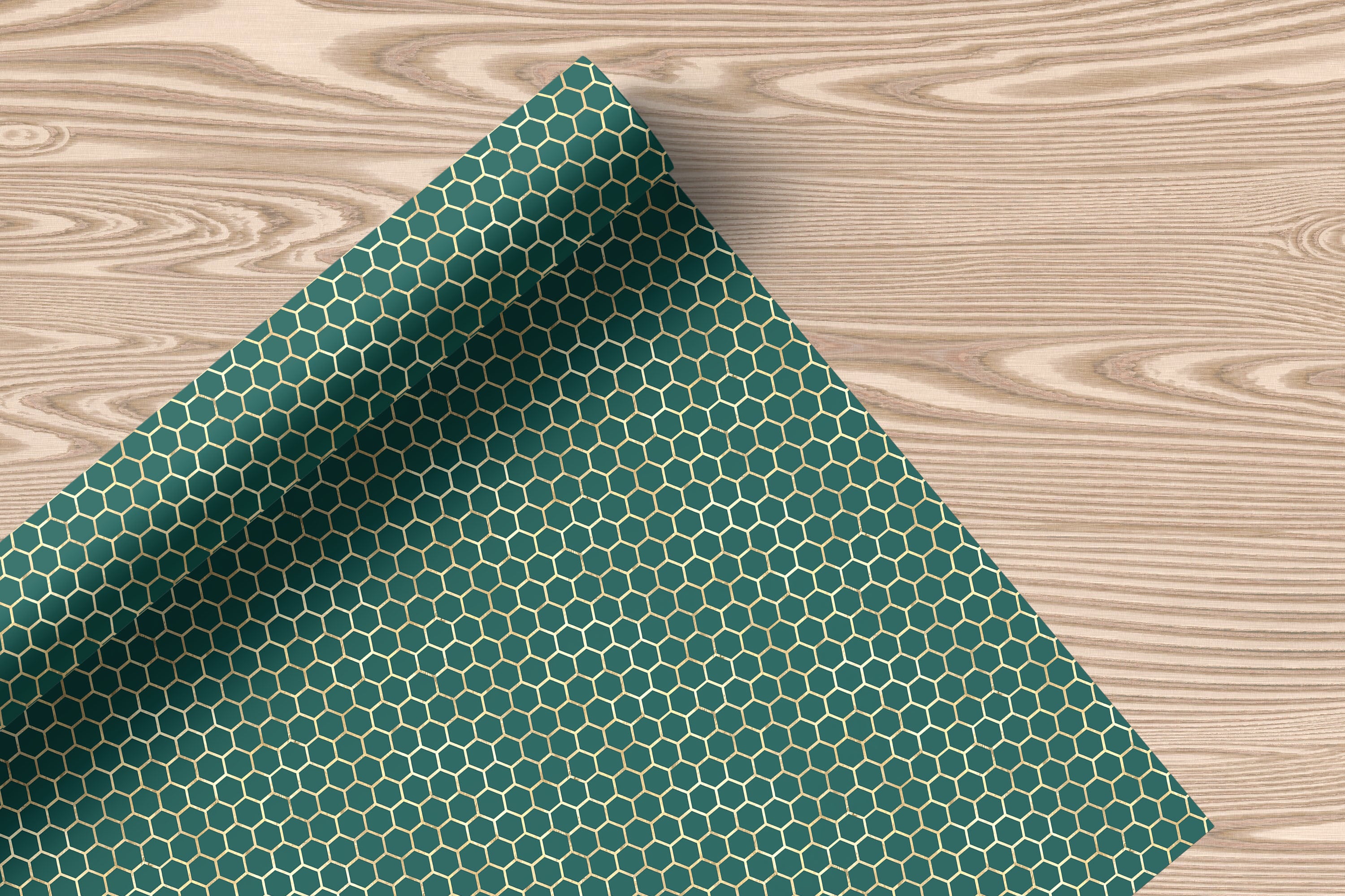 Geometric Wrapping Paper – Honeycomb Pattern Gift Wrap for Modern Stylish Presents