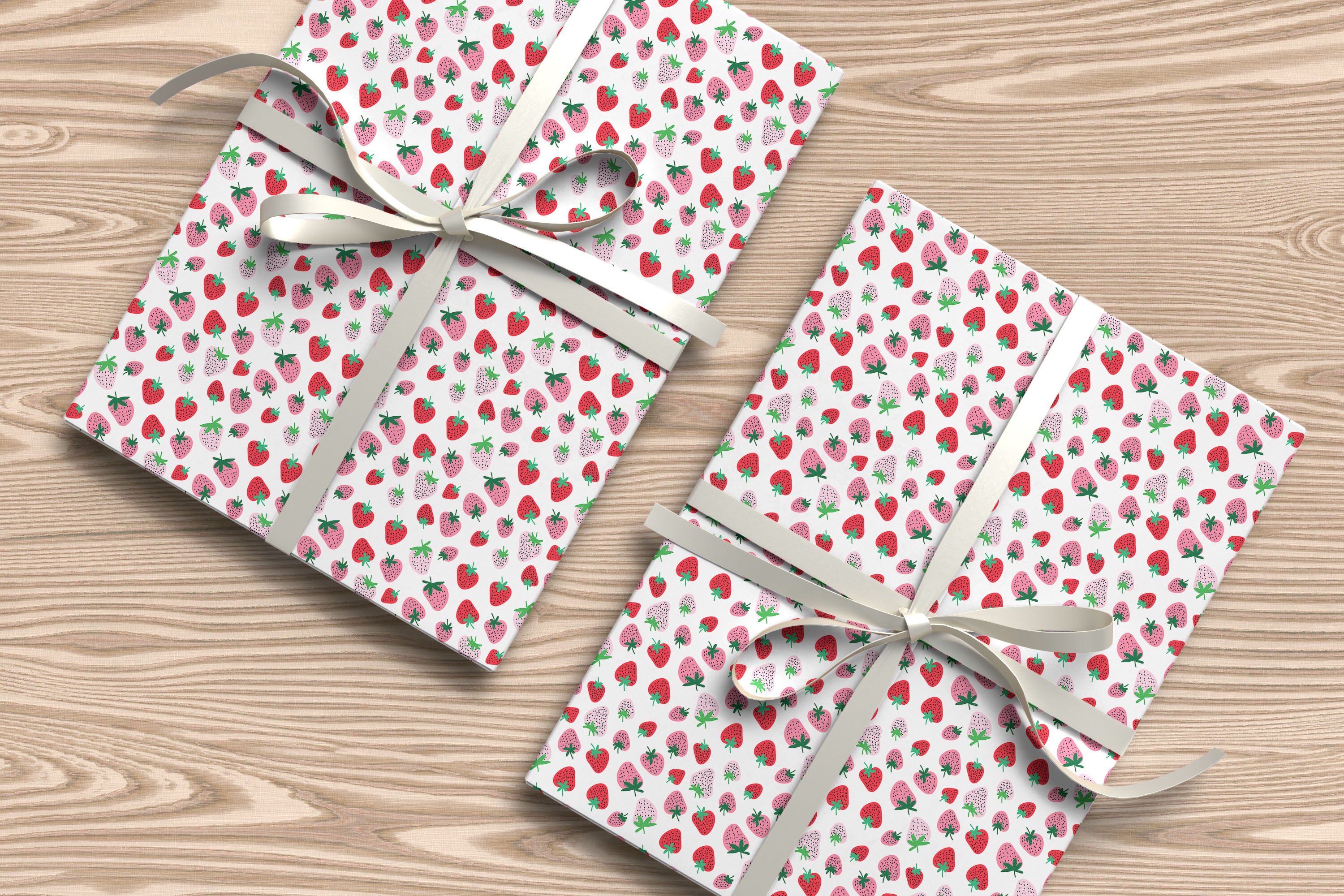 Cute Strawberry Pattern Wrapping Paper – Fun Fruit-Themed Gift Wrap for Summer