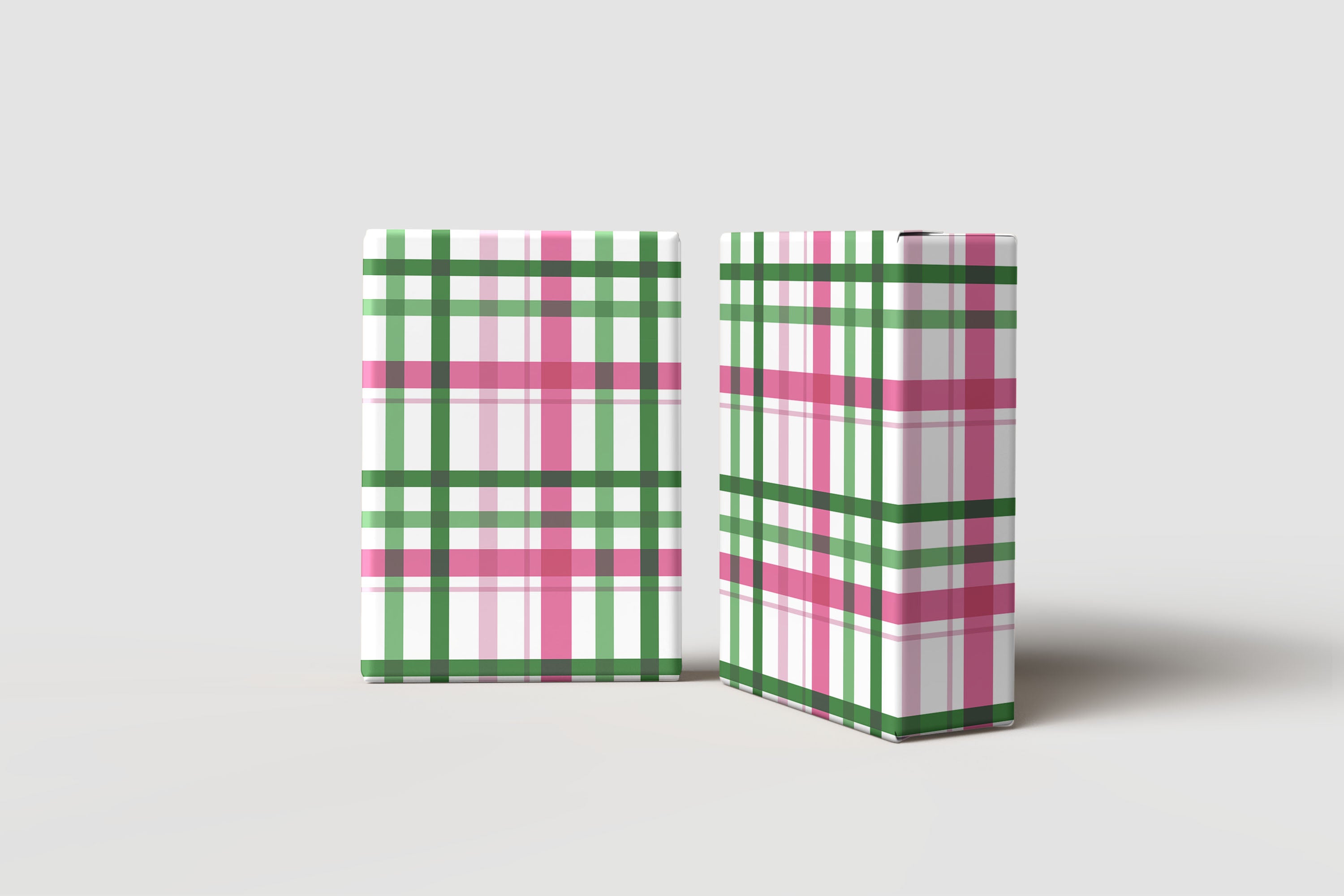 Pink and Green Plaid Wrapping Paper – Classic Tartan Style Gift Wrap for Any Occasion