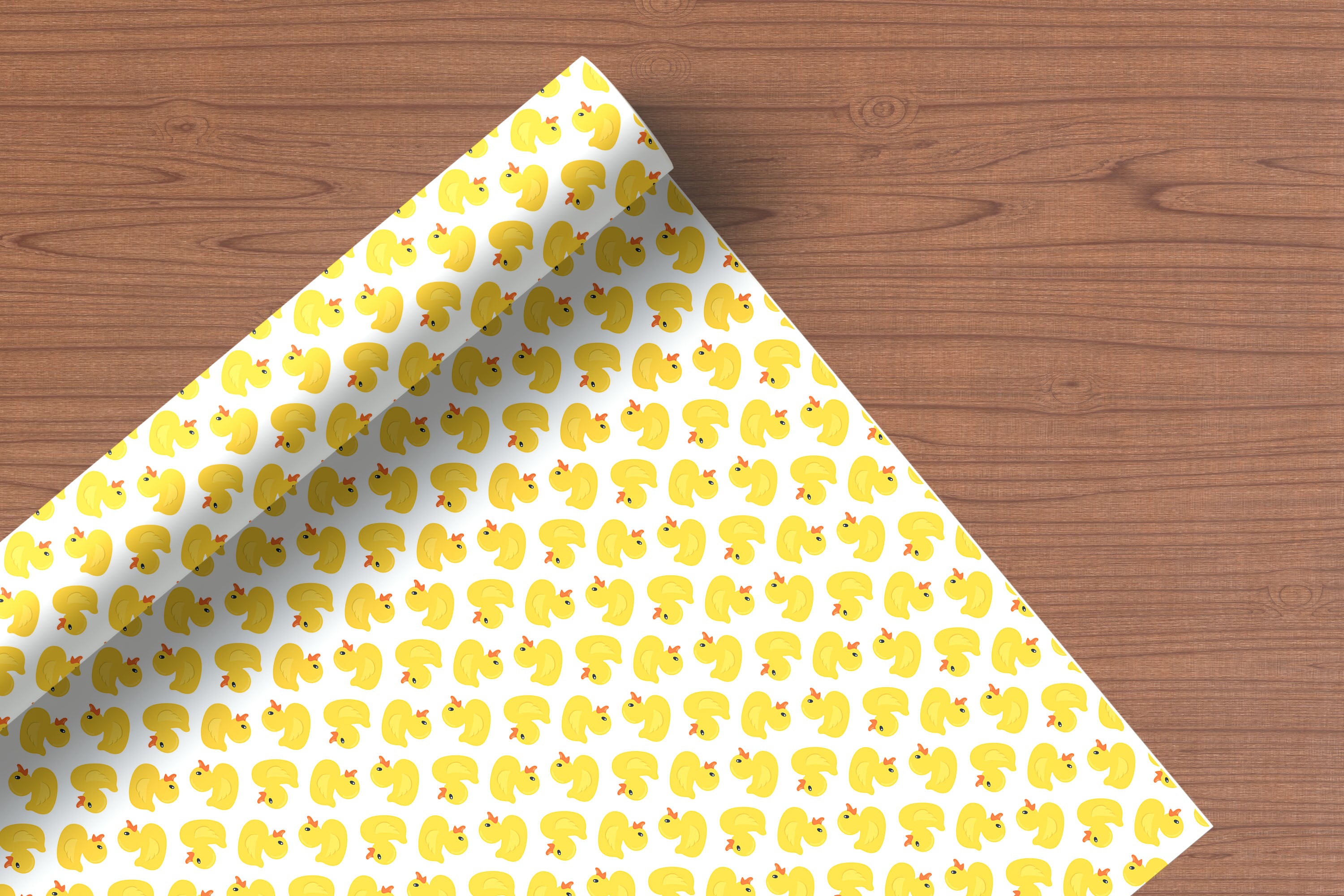 Rubber Ducks Pattern Wrapping Paper Custom Printed Gift Wrap