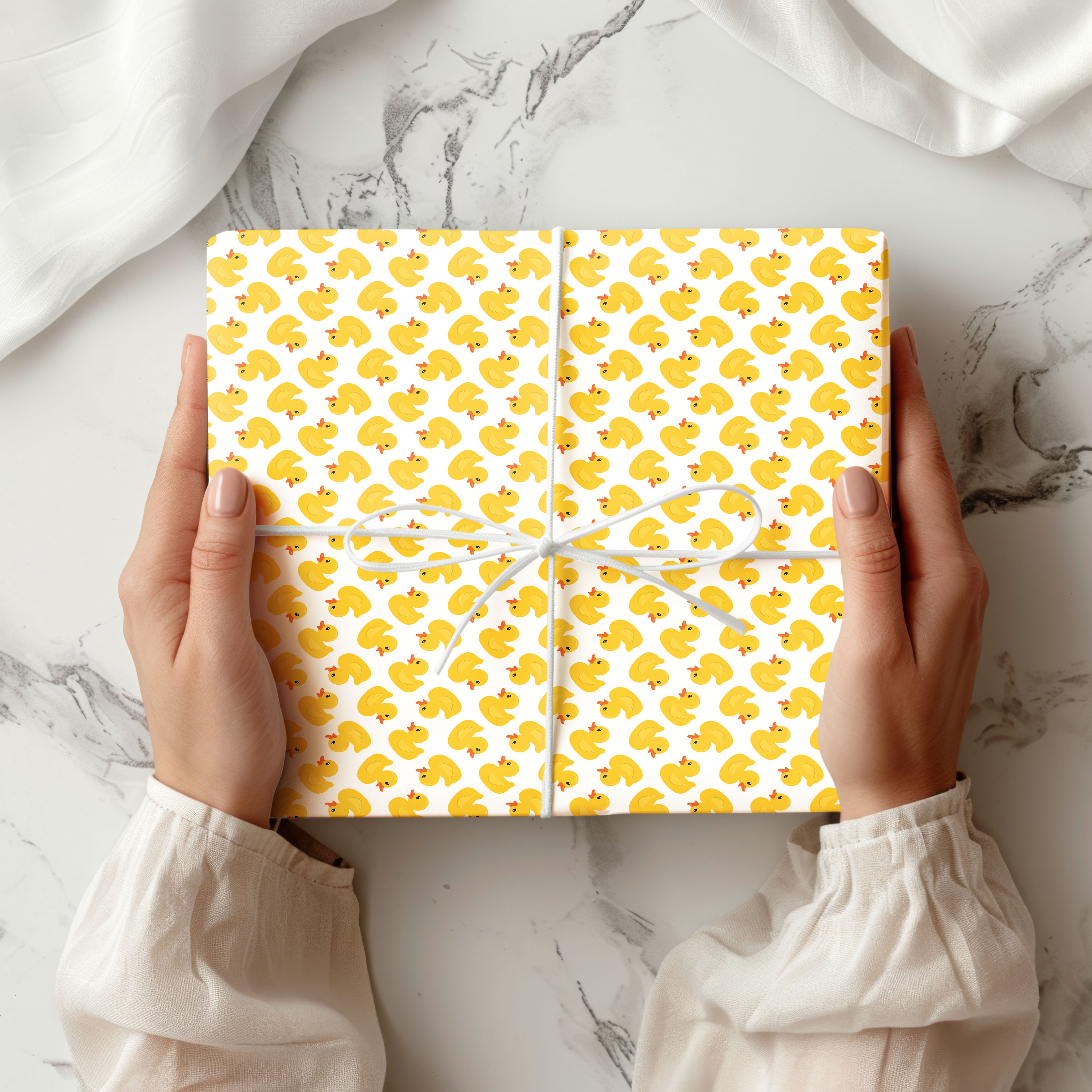 Rubber Ducks Pattern Wrapping Paper Custom Printed Gift Wrap