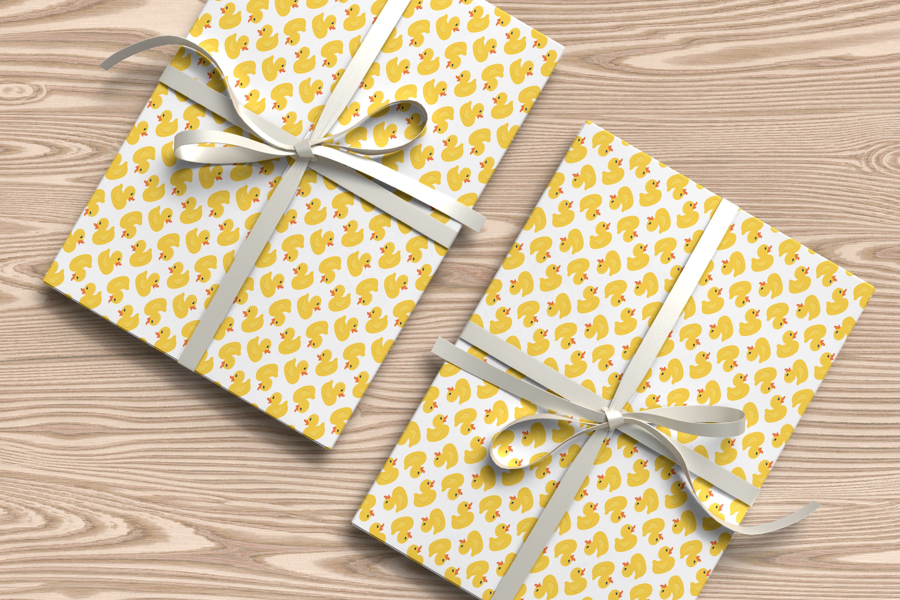 Rubber Ducks Pattern Wrapping Paper Custom Printed Gift Wrap