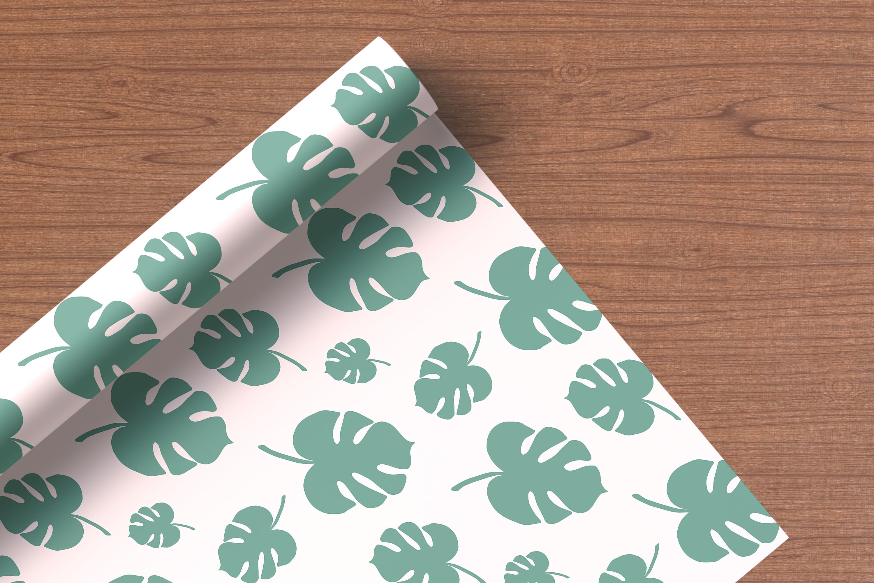 Abstract Leaves Pattern Wrapping Paper Custom Printed Gift Wrap
