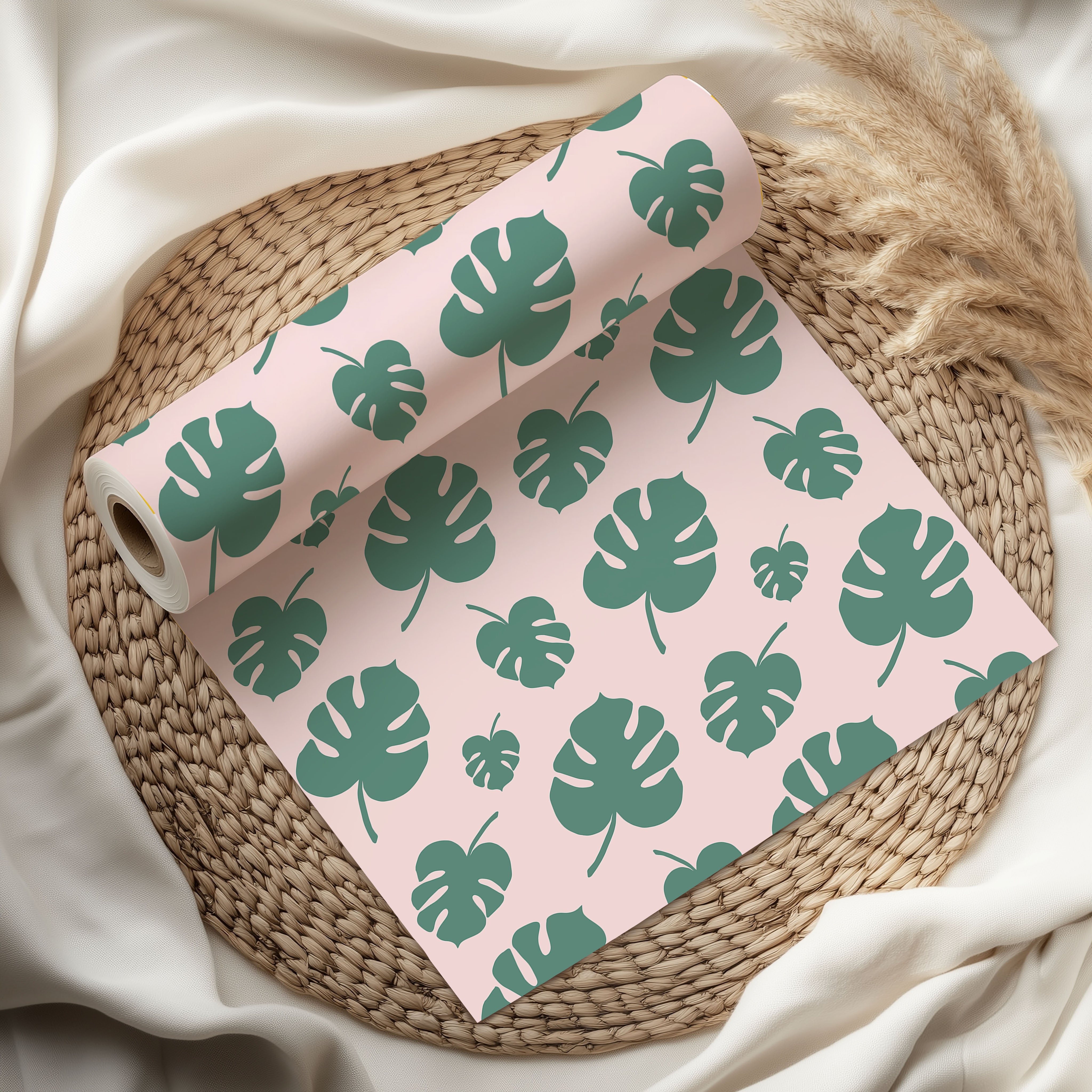 Abstract Leaves Pattern Wrapping Paper Custom Printed Gift Wrap