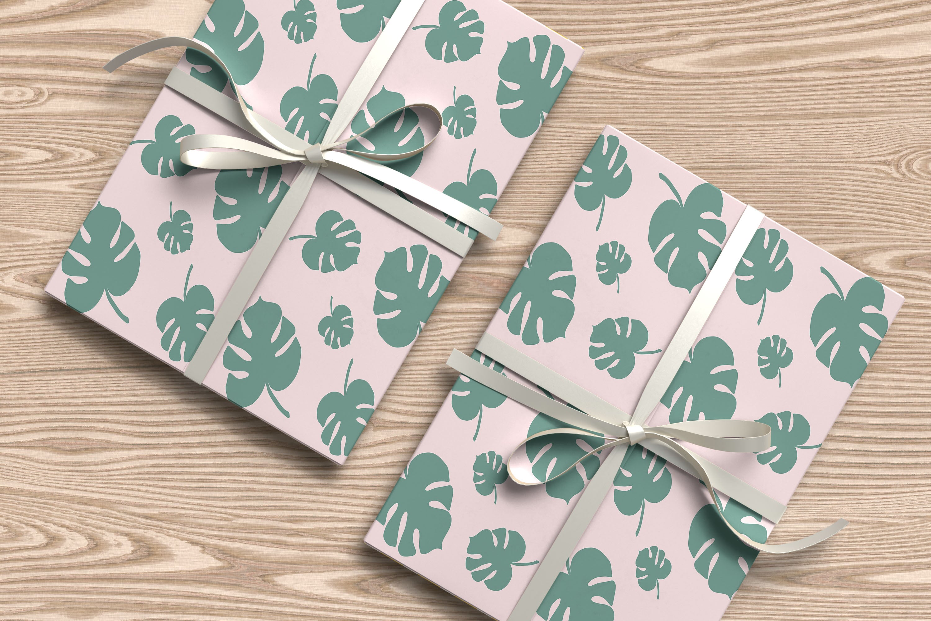 Abstract Leaves Pattern Wrapping Paper Custom Printed Gift Wrap