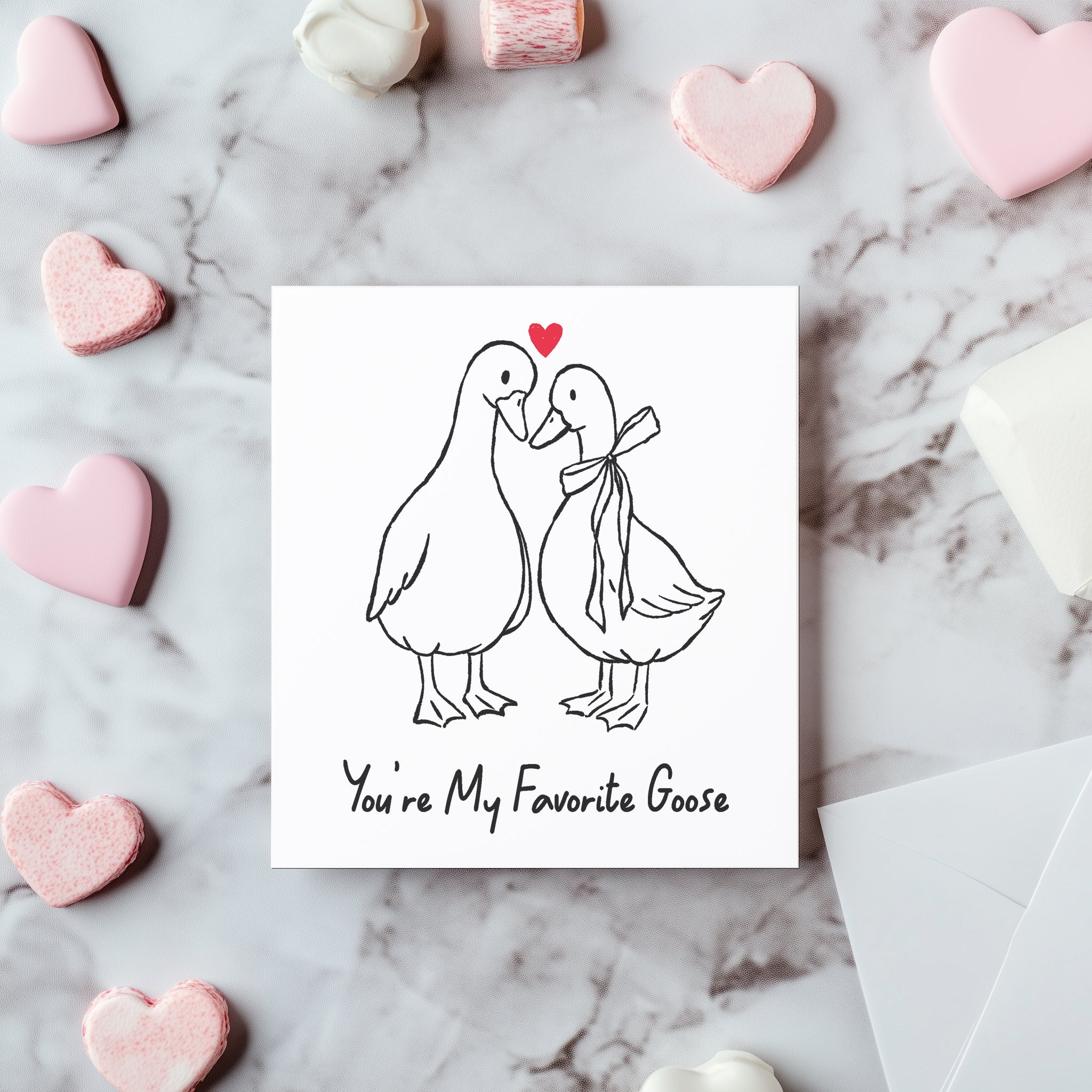You’re My Favorite Goose Card - Cute Anniversary or Valentine's Card