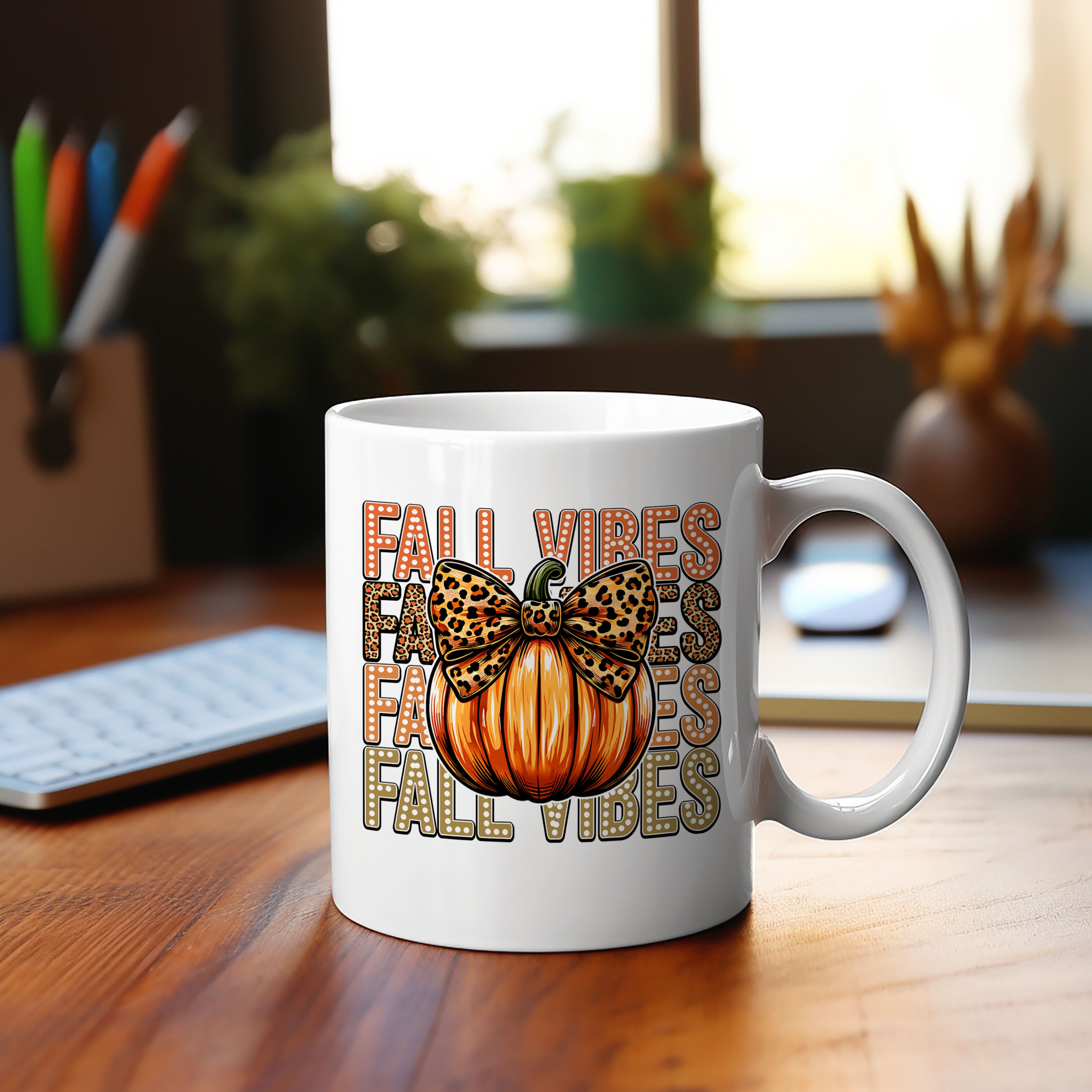 Pumpkin Fall Vibes Halloween Themed Mug