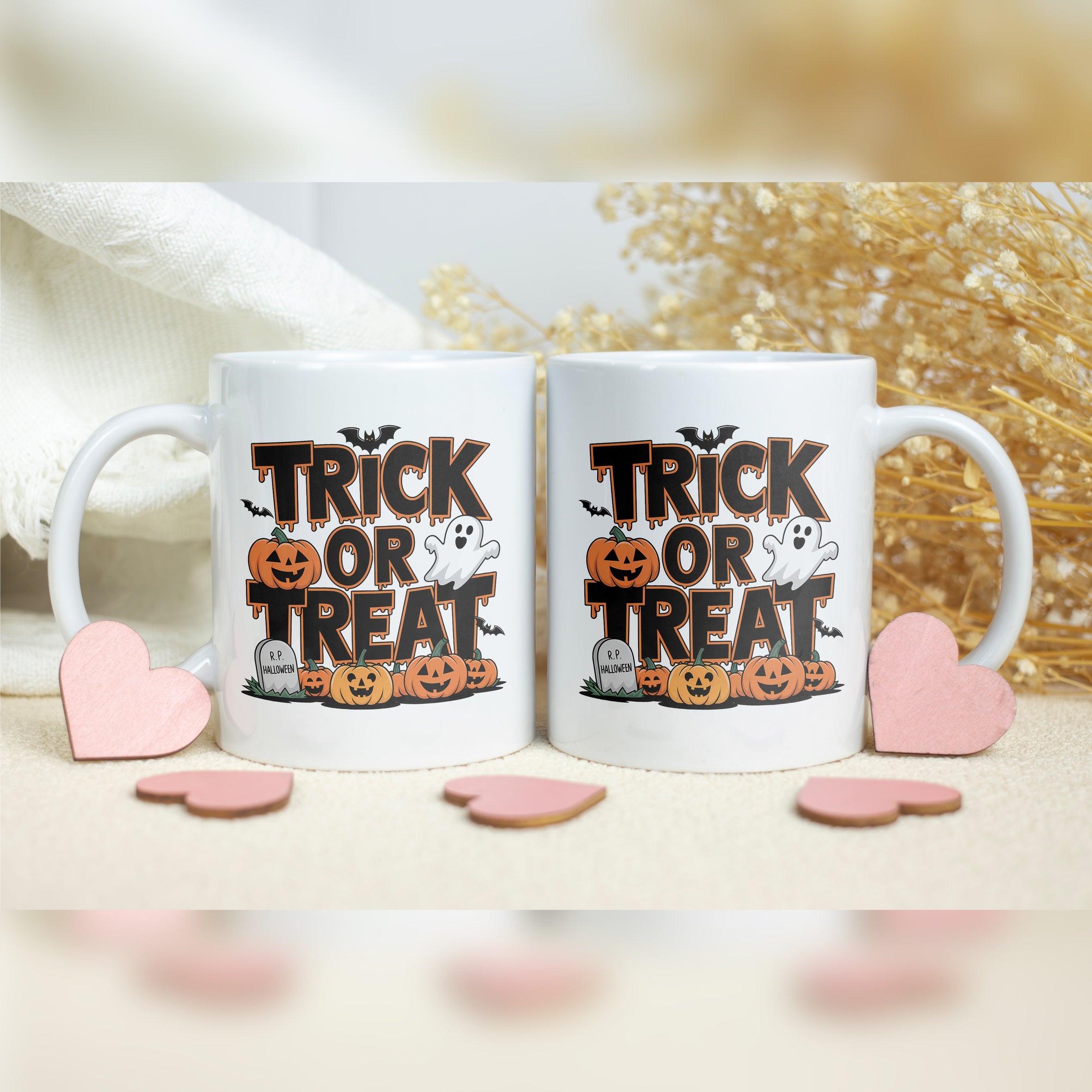 Trick Or Treat Mug Halloween Themed Coffee Cup Gifts