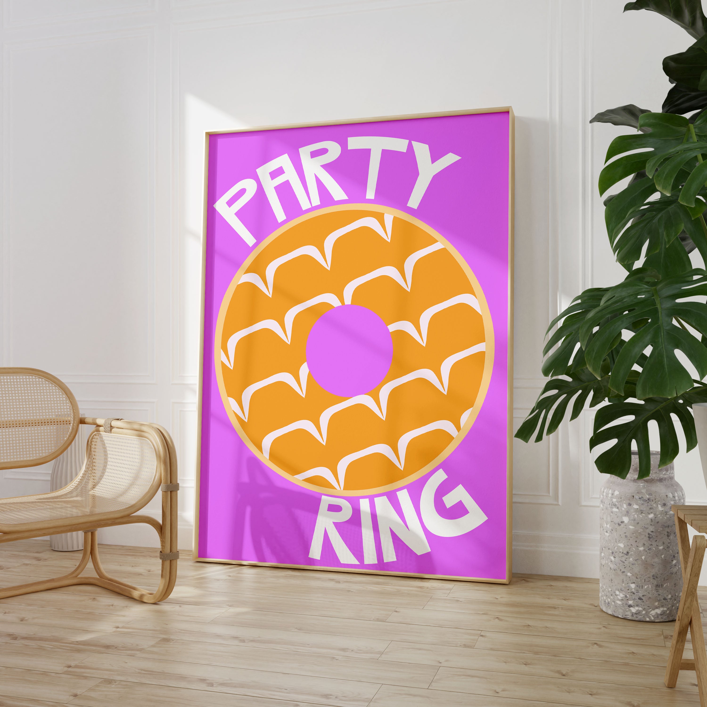 Party Ring Biscuit Print Pink