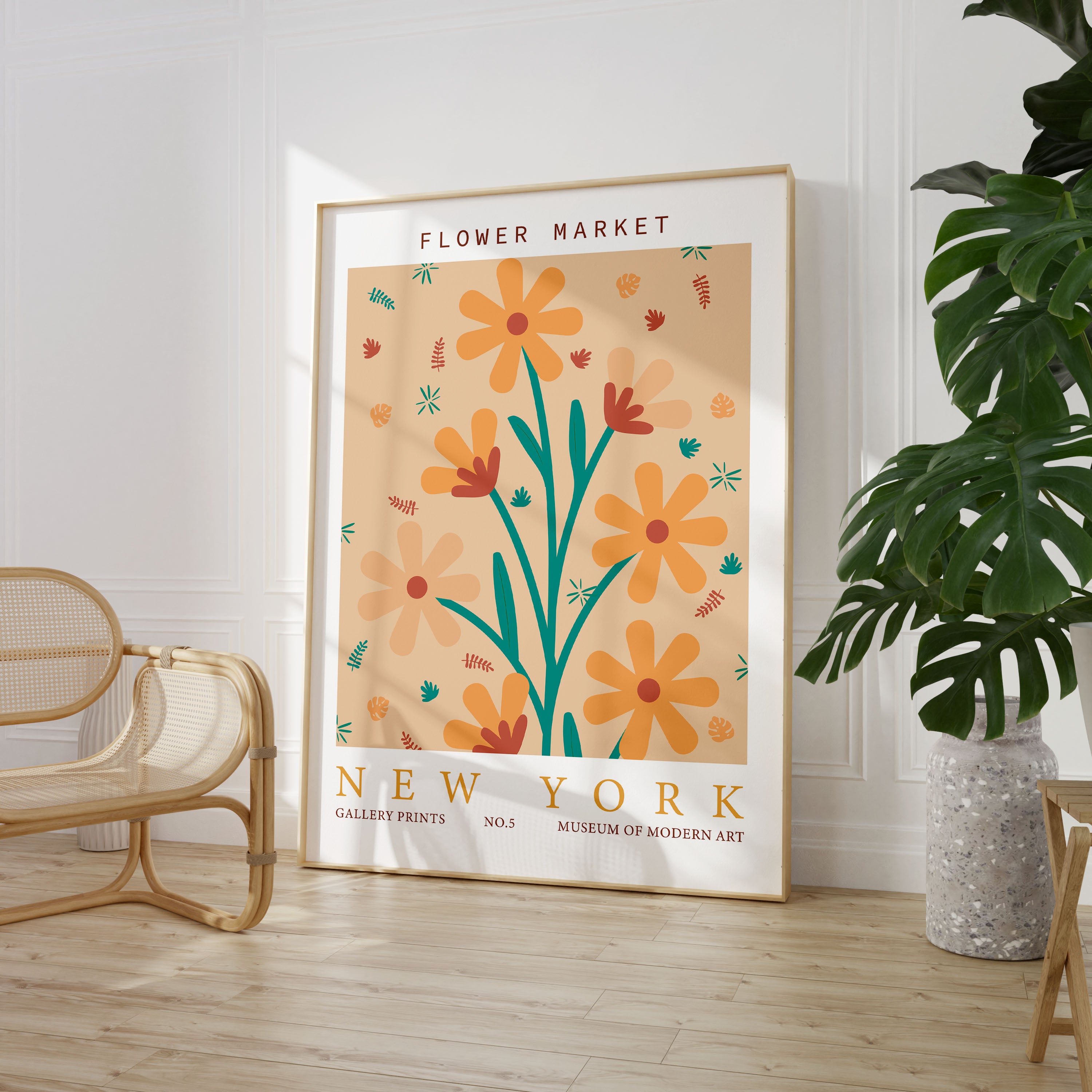 New York Flower Market Print