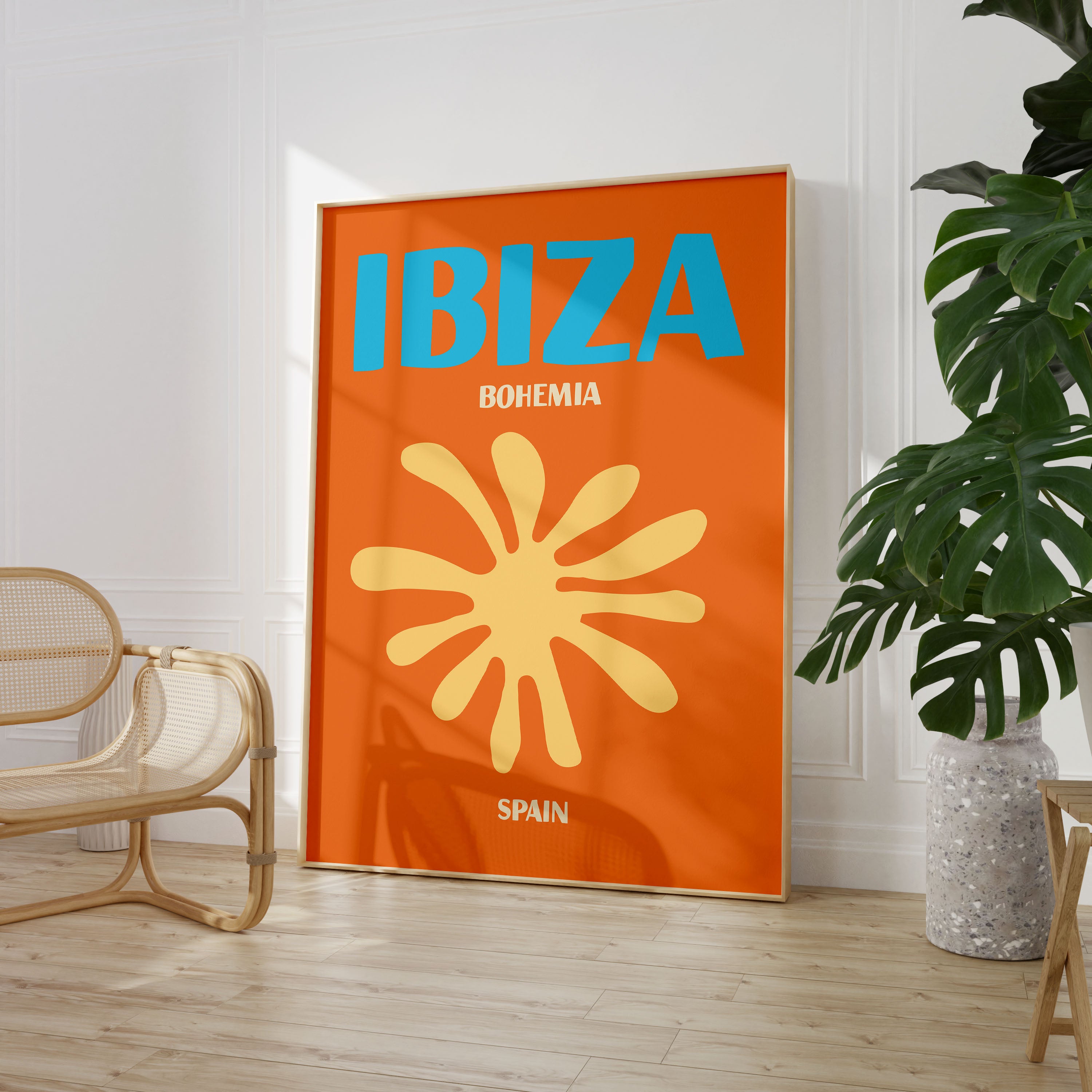 Ibiza Colourful Travel Poster