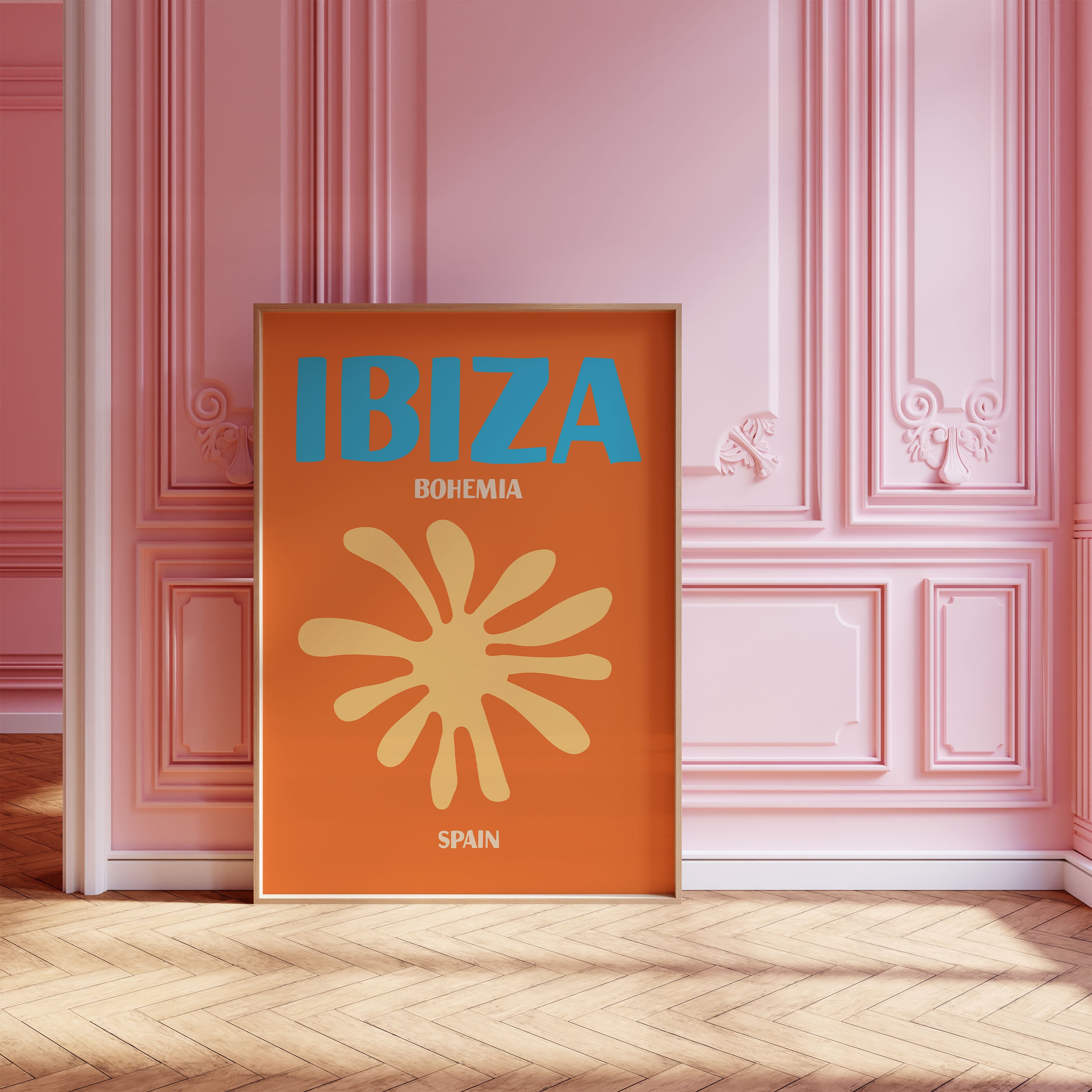 Ibiza Colourful Travel Poster