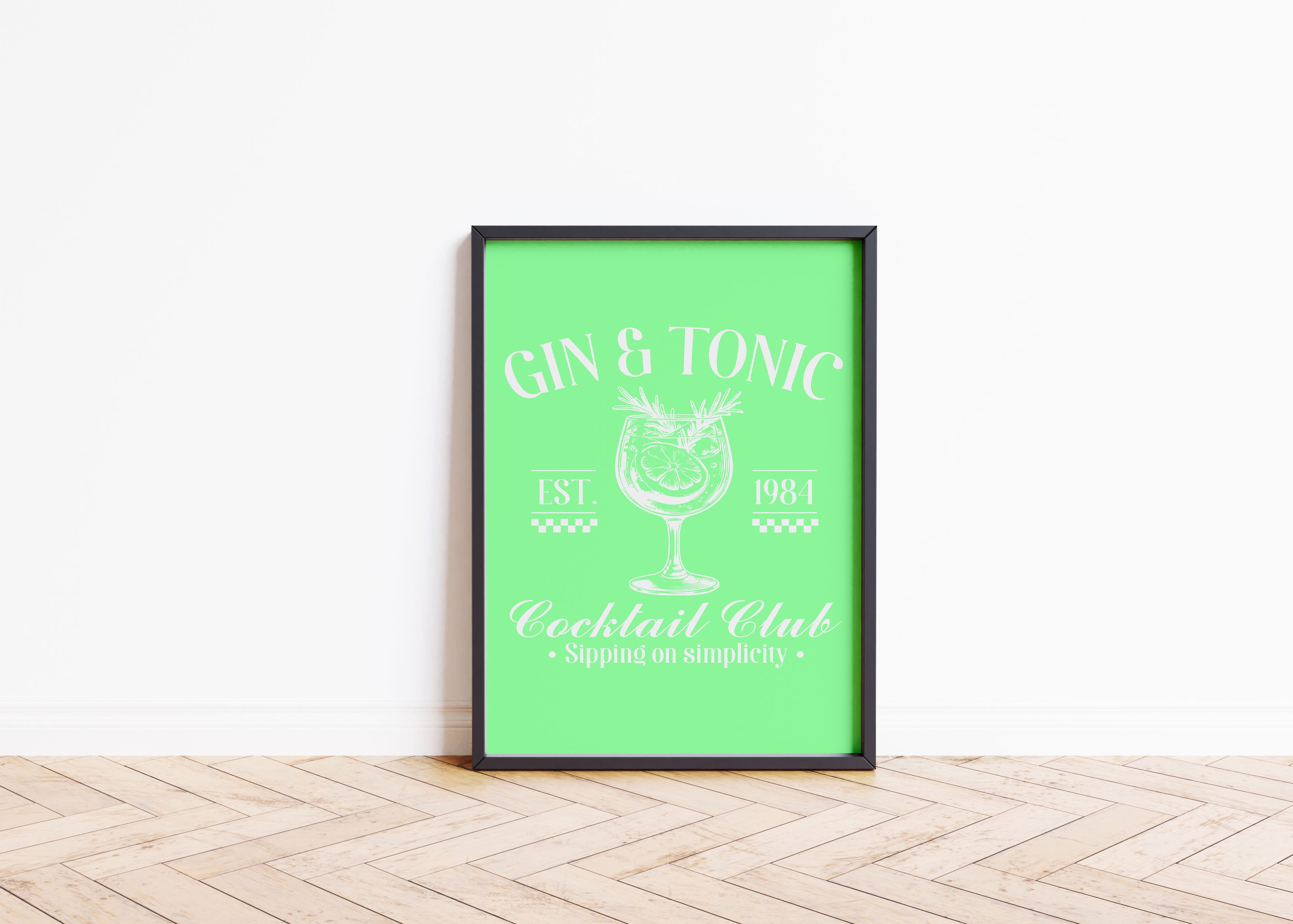 Gin & Tonic Cocktail Club Poster