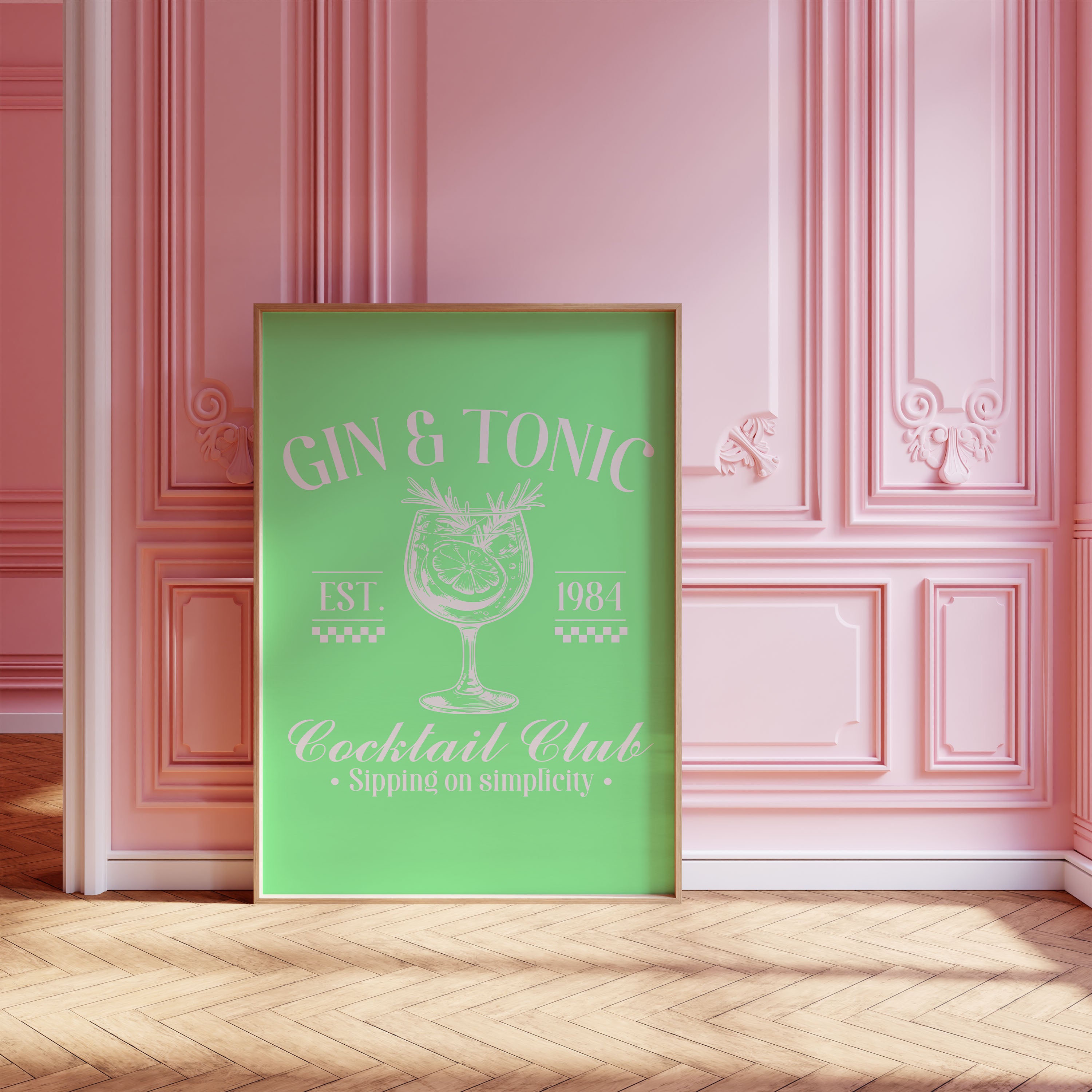 Gin & Tonic Cocktail Club Poster