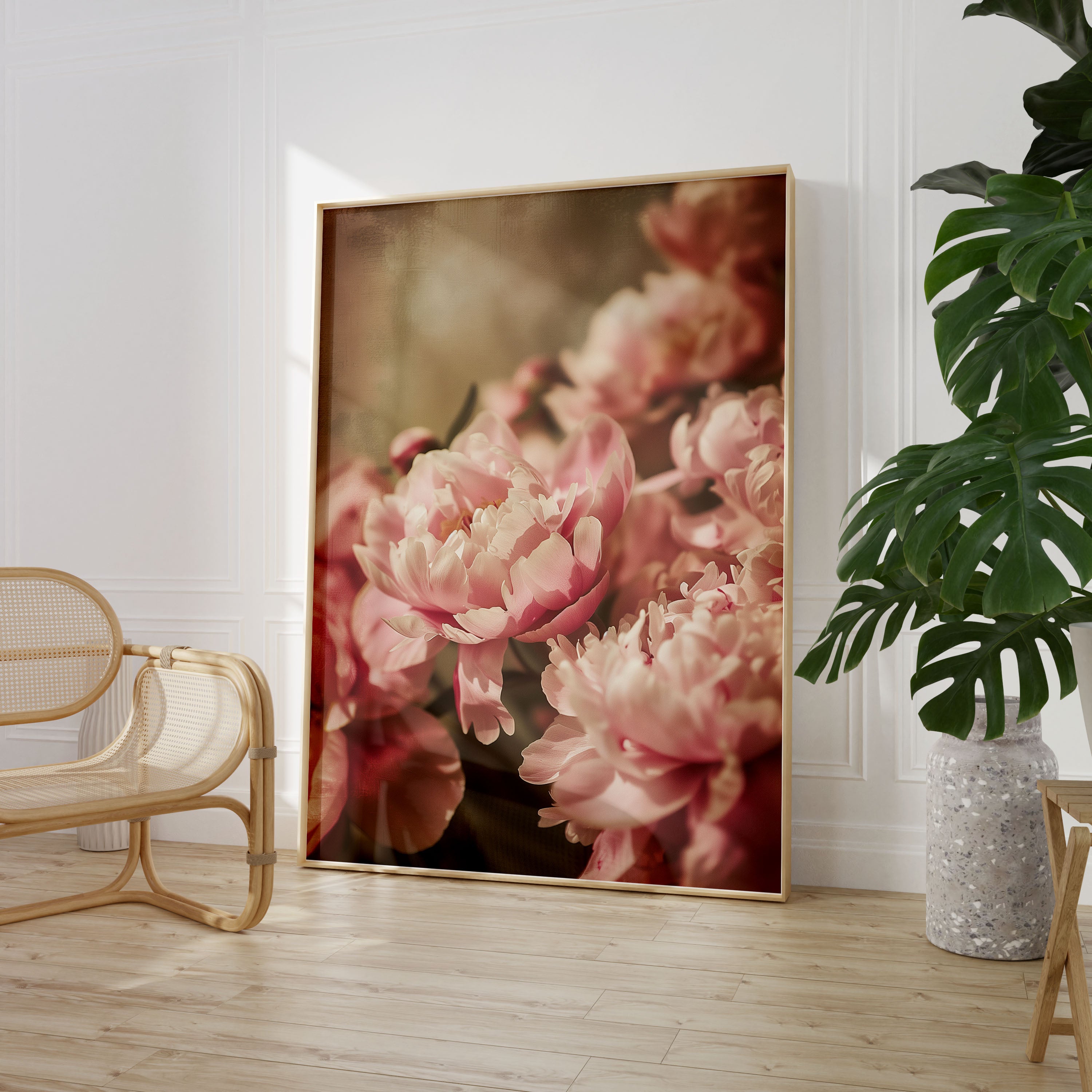 Set of 3 Peonie Flower Photos Poster Print