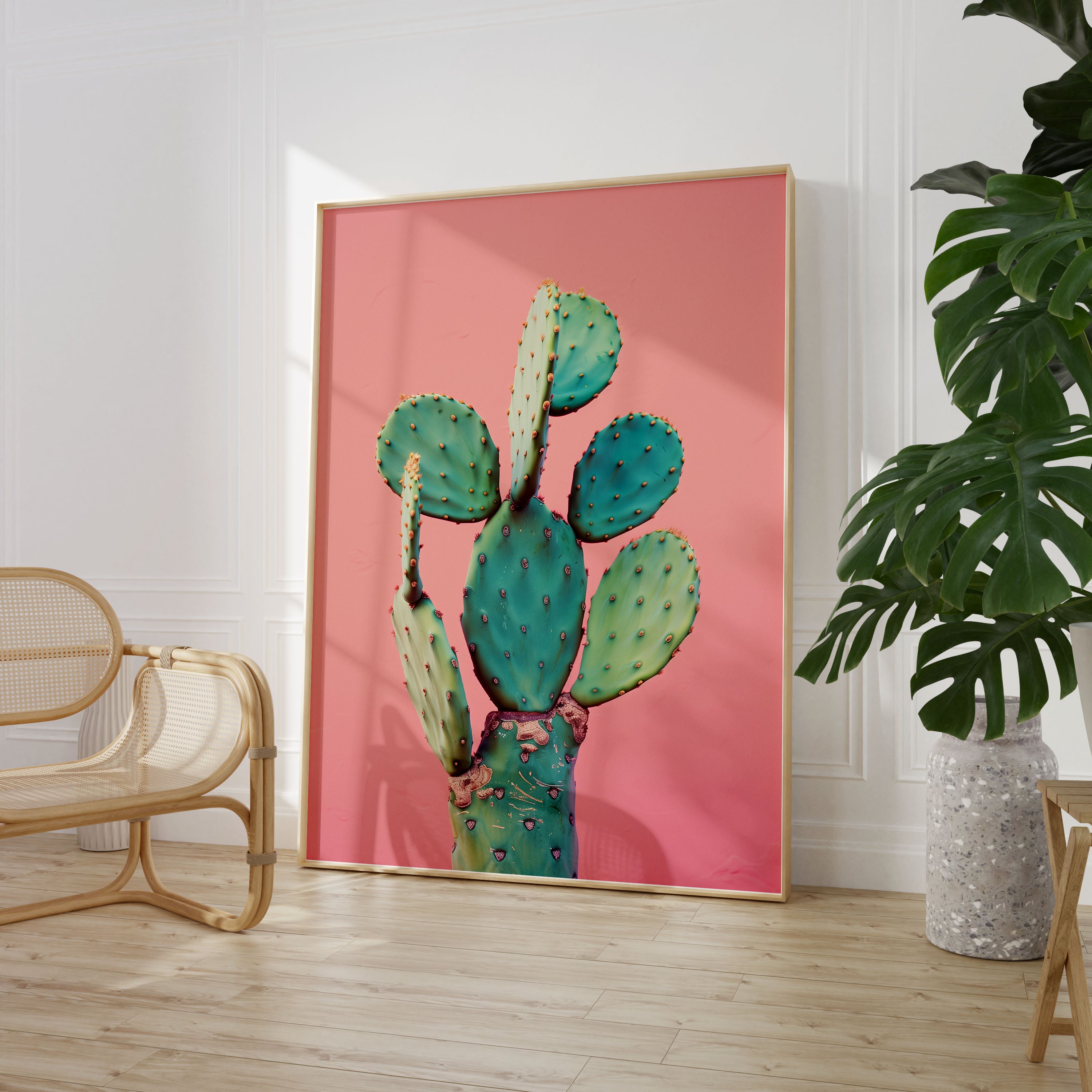 Set of 3 Pink Cactus Poster Prints