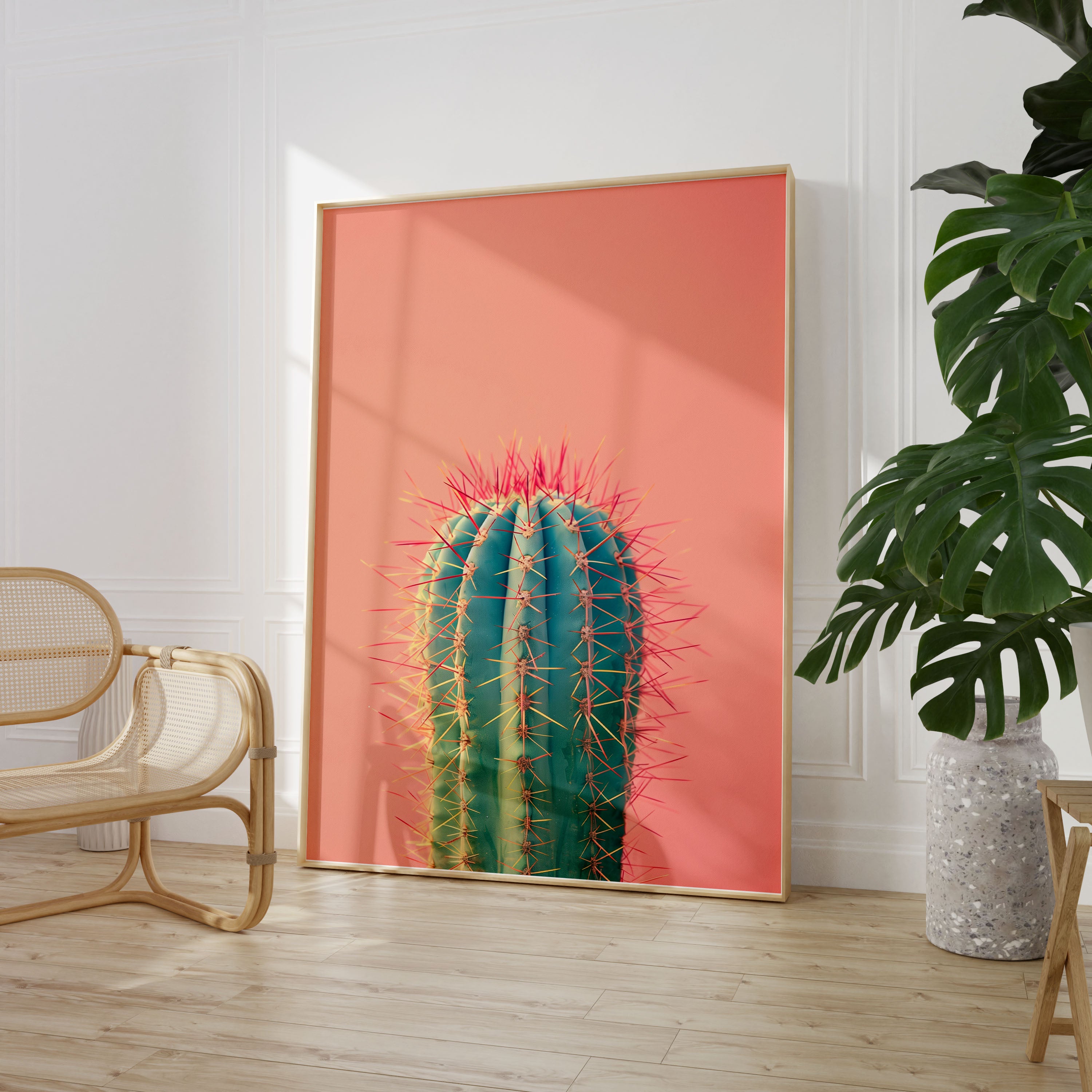 Set of 3 Pink Cactus Poster Prints