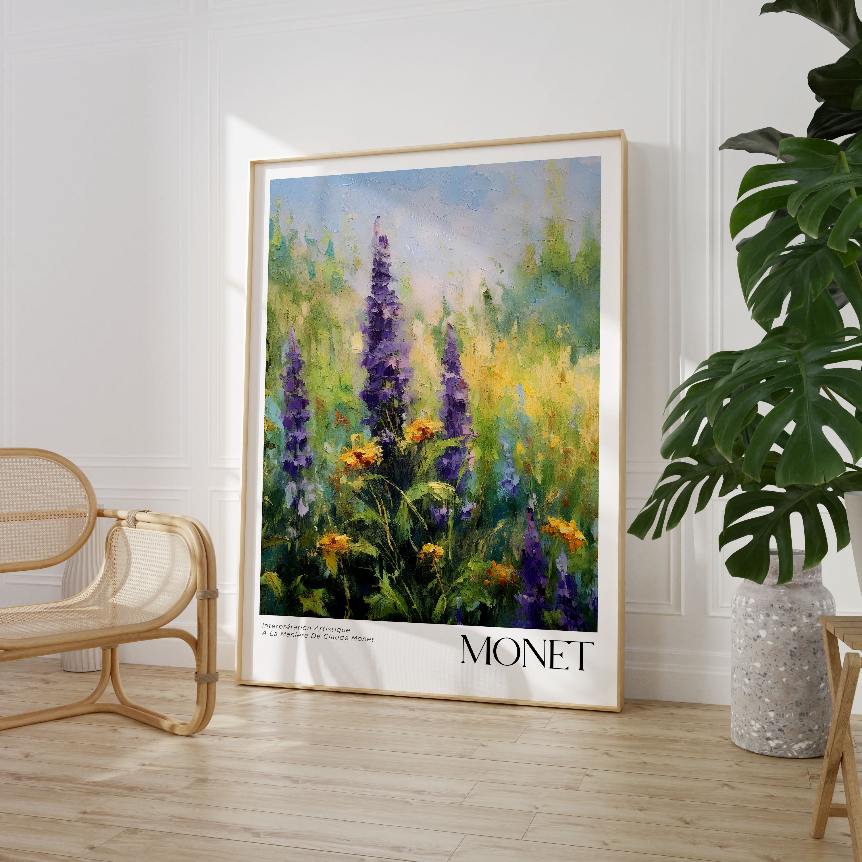 Set of 3 Monet Lillies Widlife Oil Painting Poster Prints