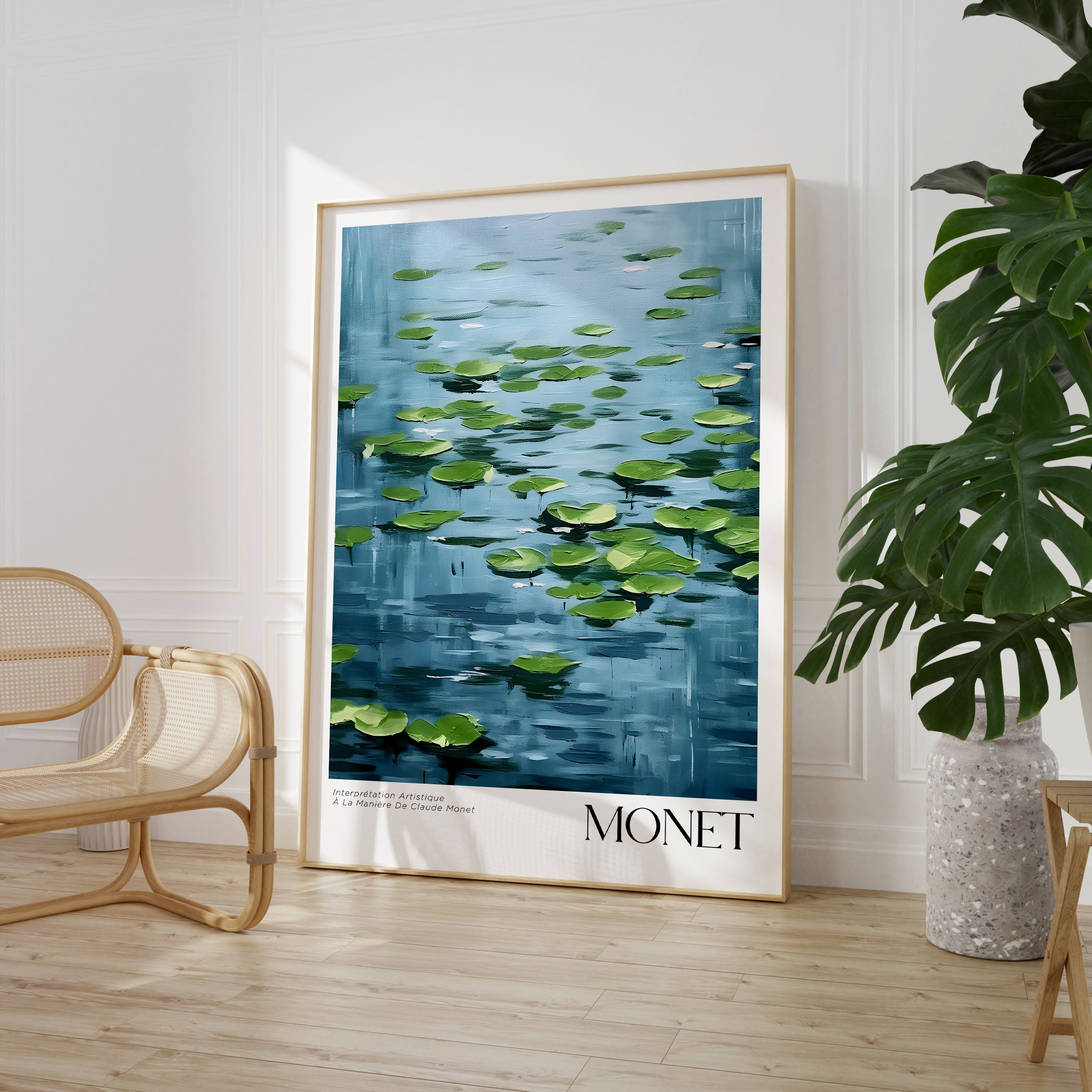 Set of 3 Monet Lillies Widlife Oil Painting Poster Prints