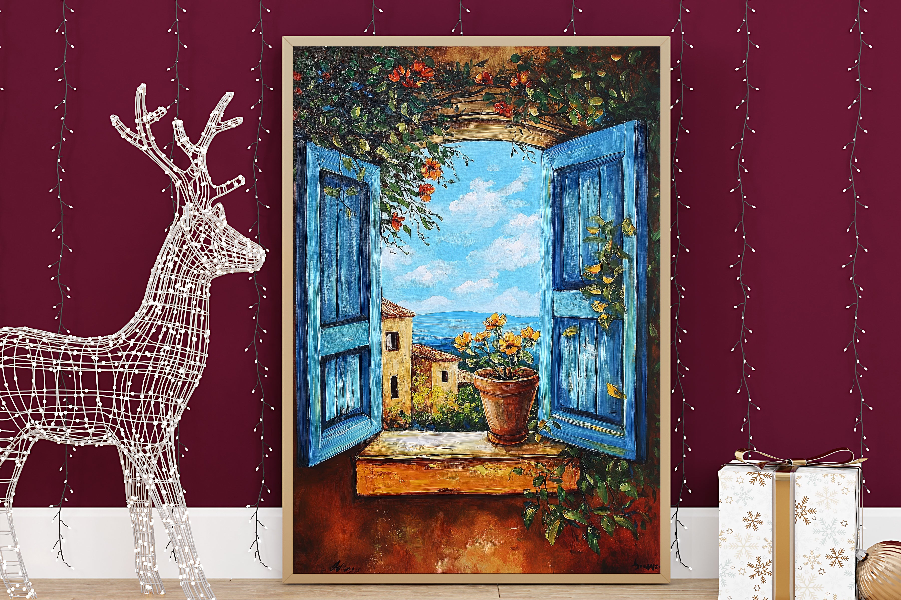 Open Window Henry Matisse Retro Style Painting Wall Print Poster Art Retro Vintage Mountain View