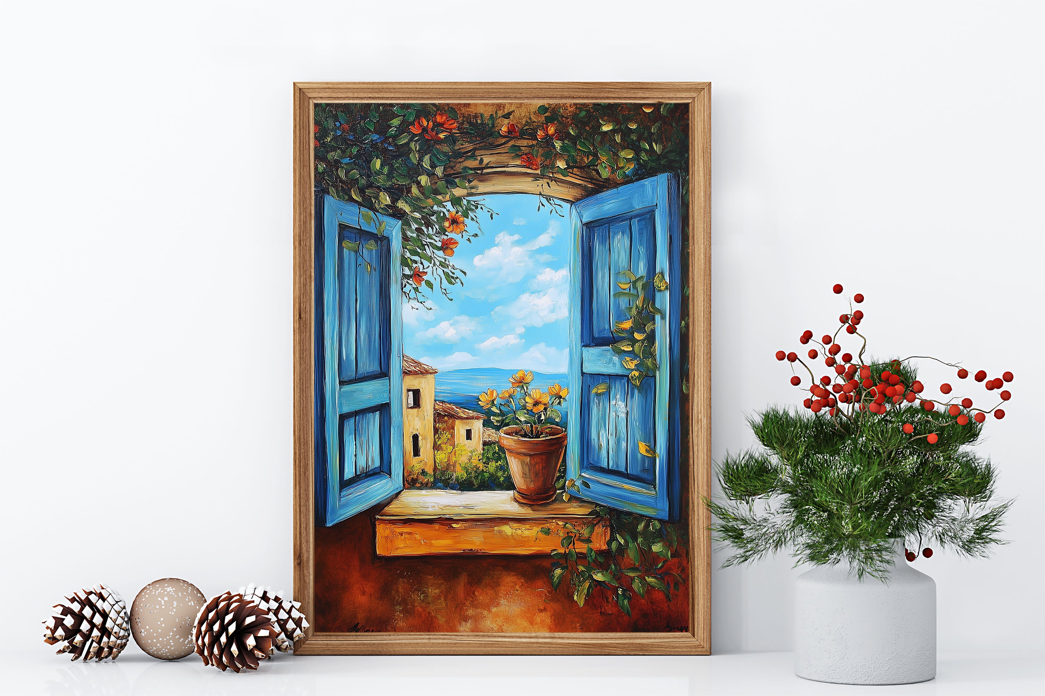 Open Window Henry Matisse Retro Style Painting Wall Print Poster Art Retro Vintage Mountain View