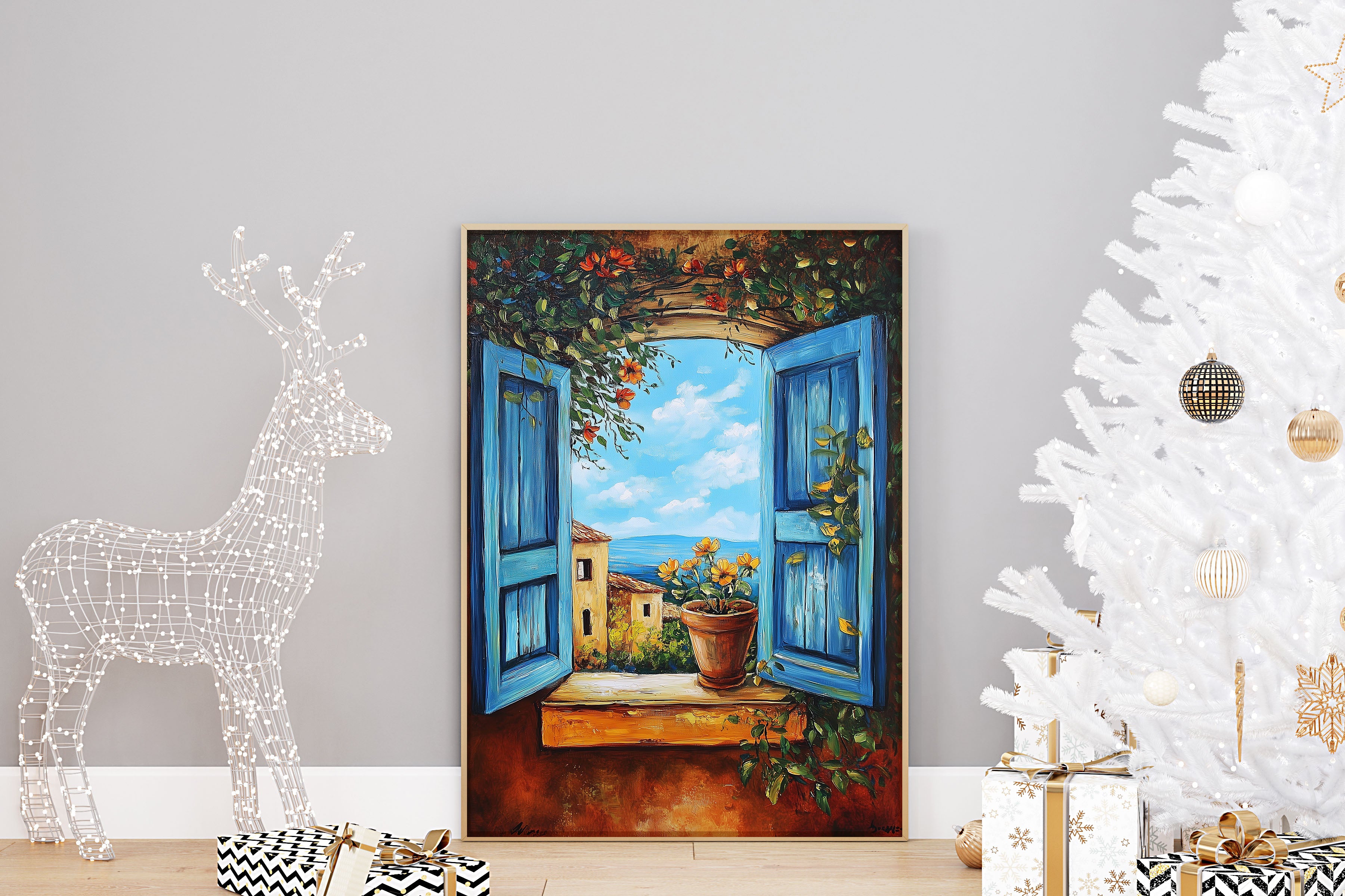 Open Window Henry Matisse Retro Style Painting Wall Print Poster Art Retro Vintage Mountain View