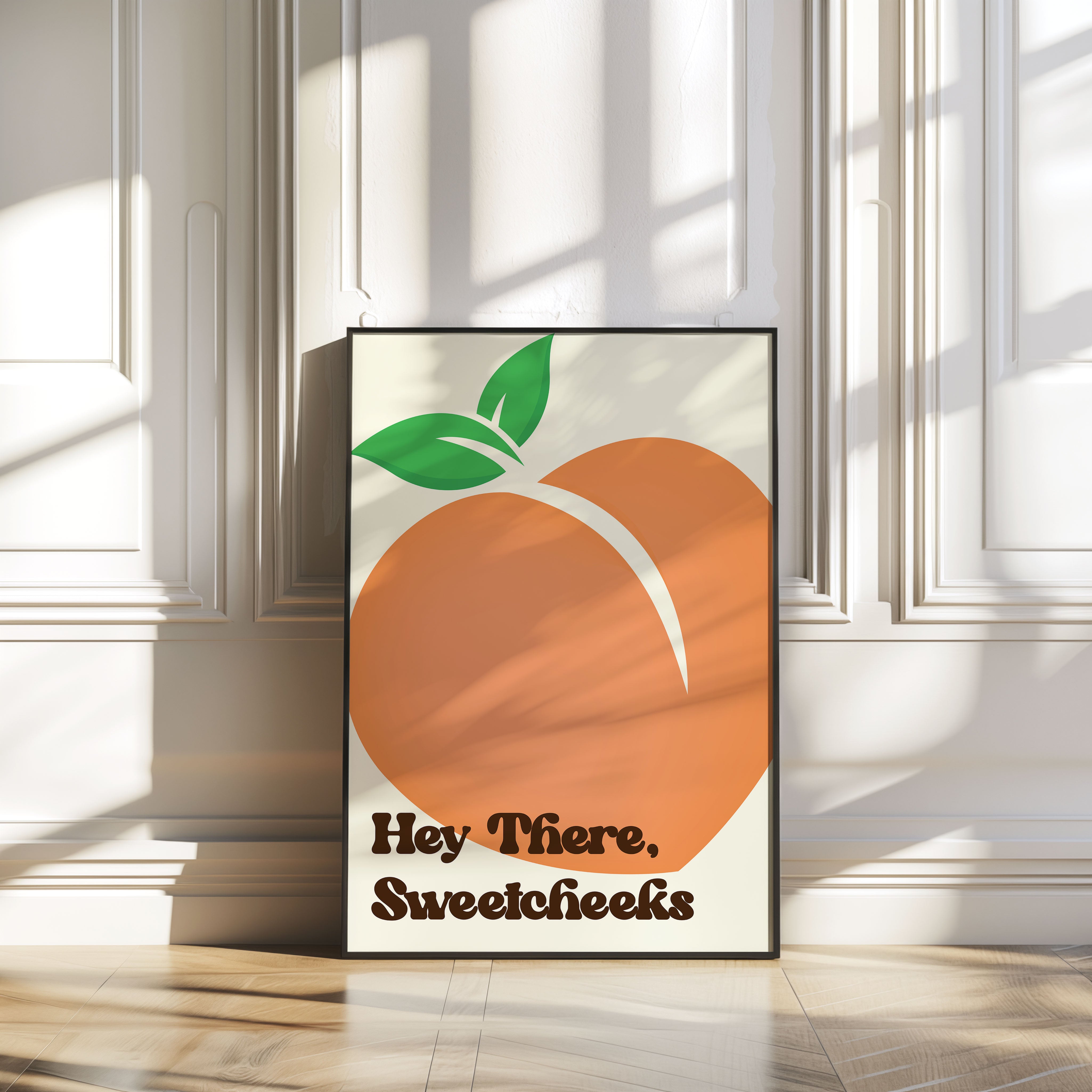 Hey There Sweetcheeks Print Typography Quote Poster Wall Prints Home Decor