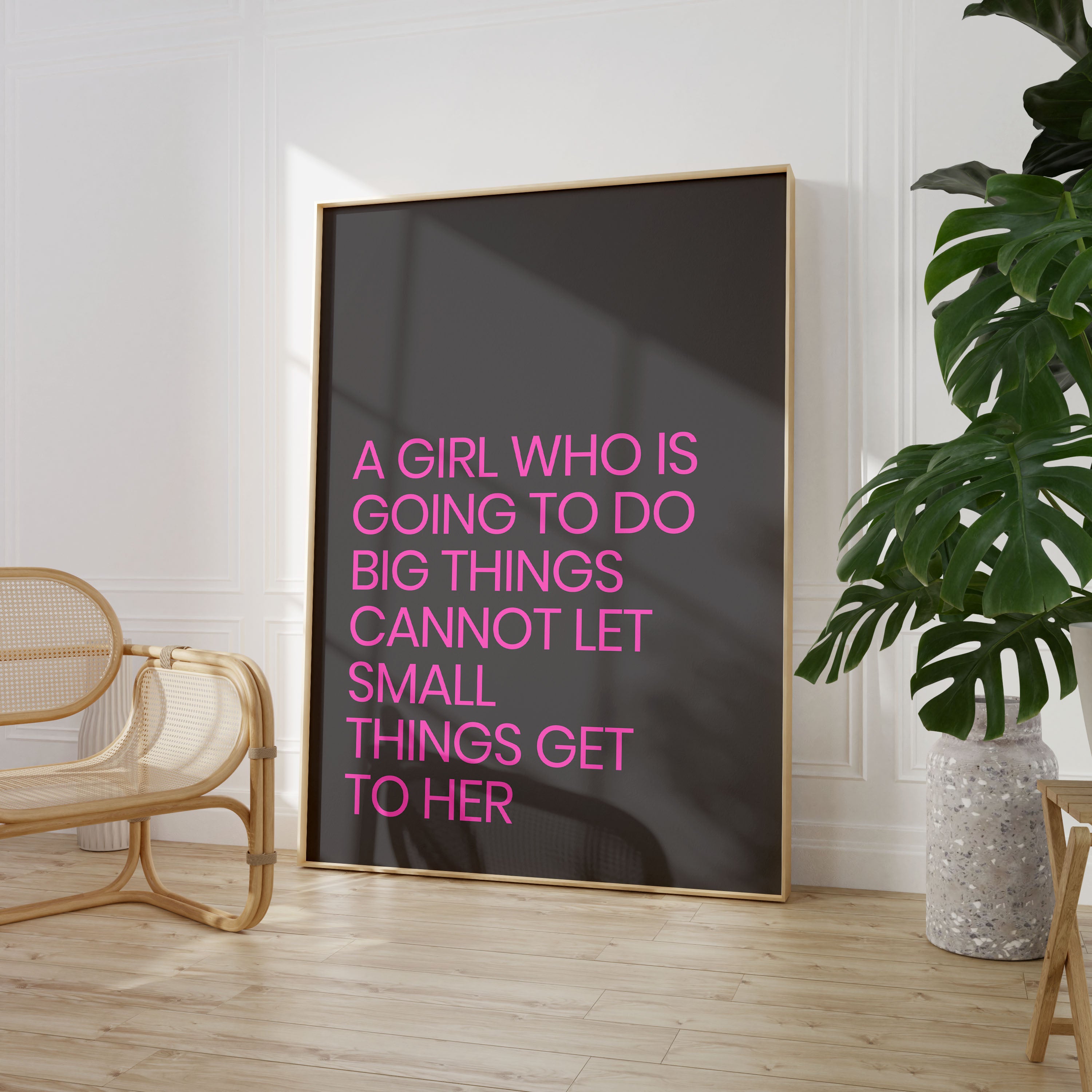 A Girl Who Is Going To Do Big Things Print Typography Poster Quote Wall Prints Home Decor