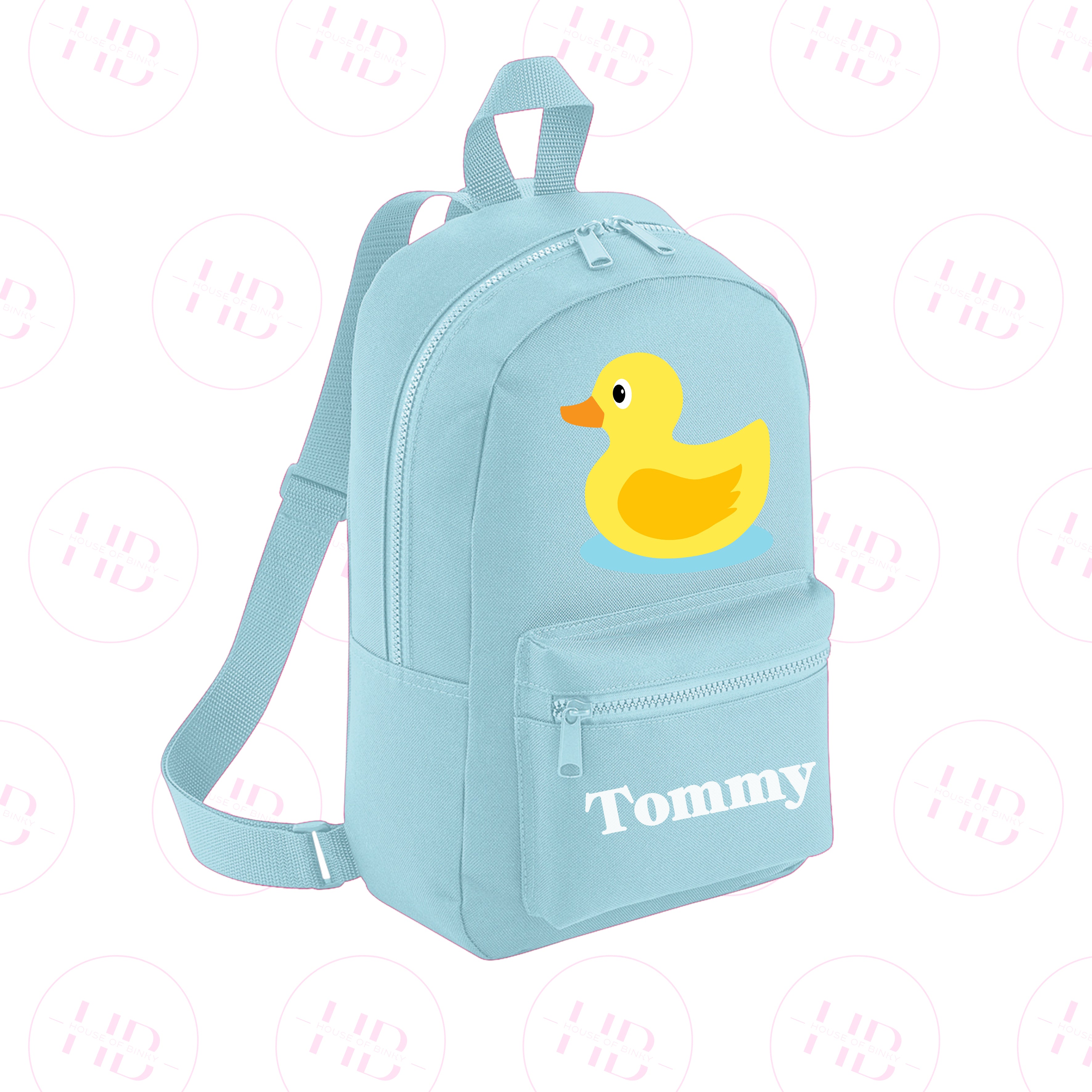 Personalised Rubber Duck Name Backpack