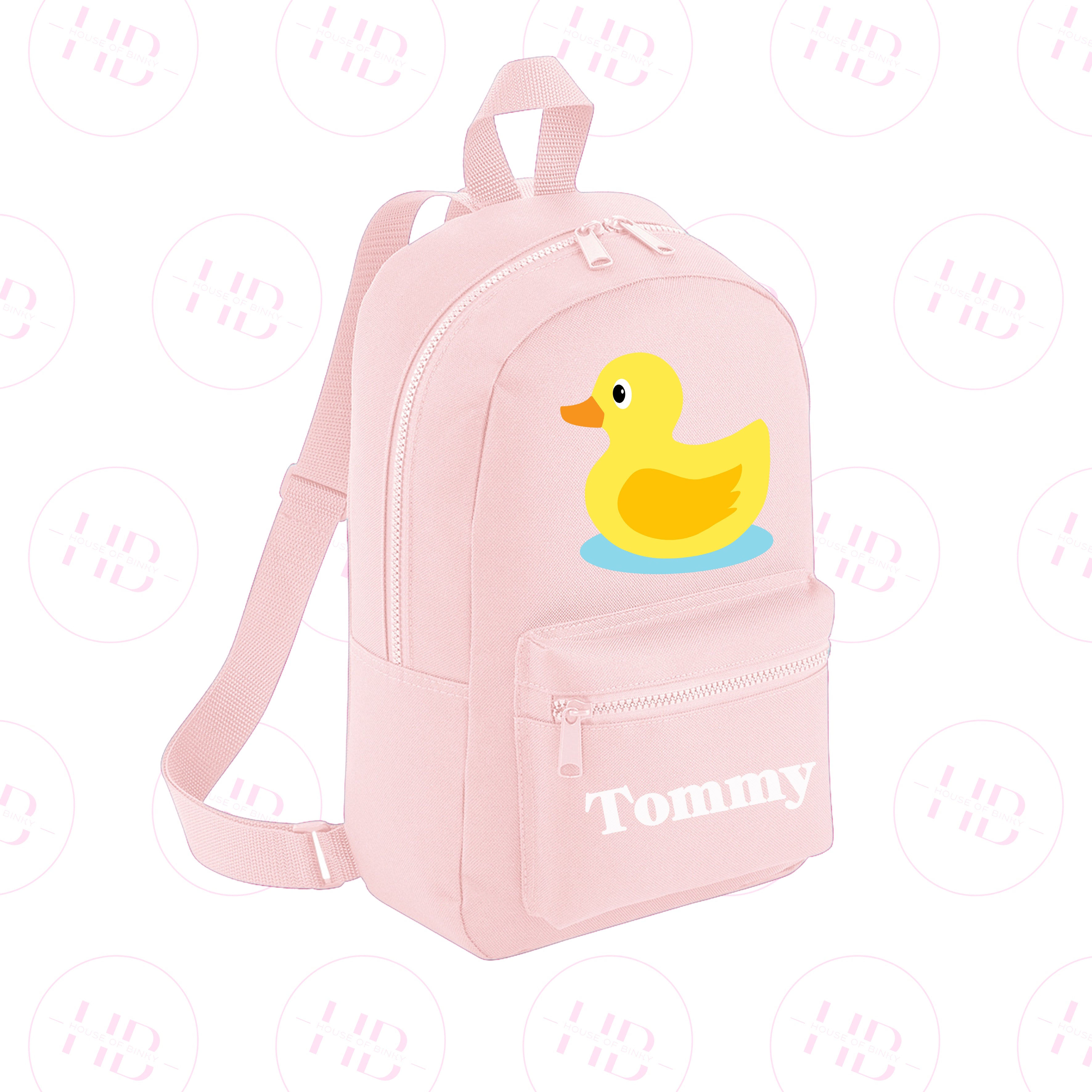 Personalised Rubber Duck Name Backpack