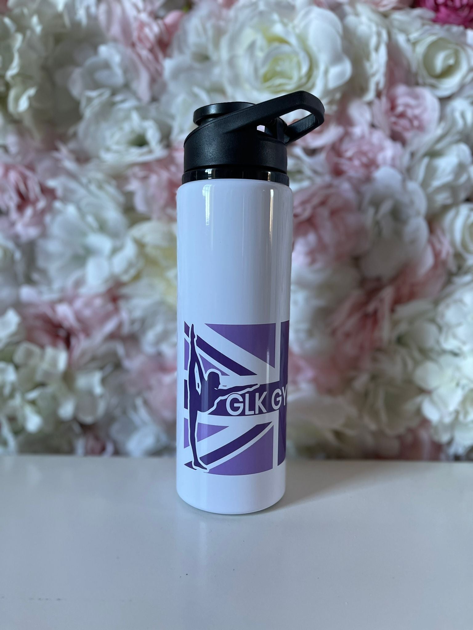 GLK Gymnastics Alu Flip Top Bottle 750ml White