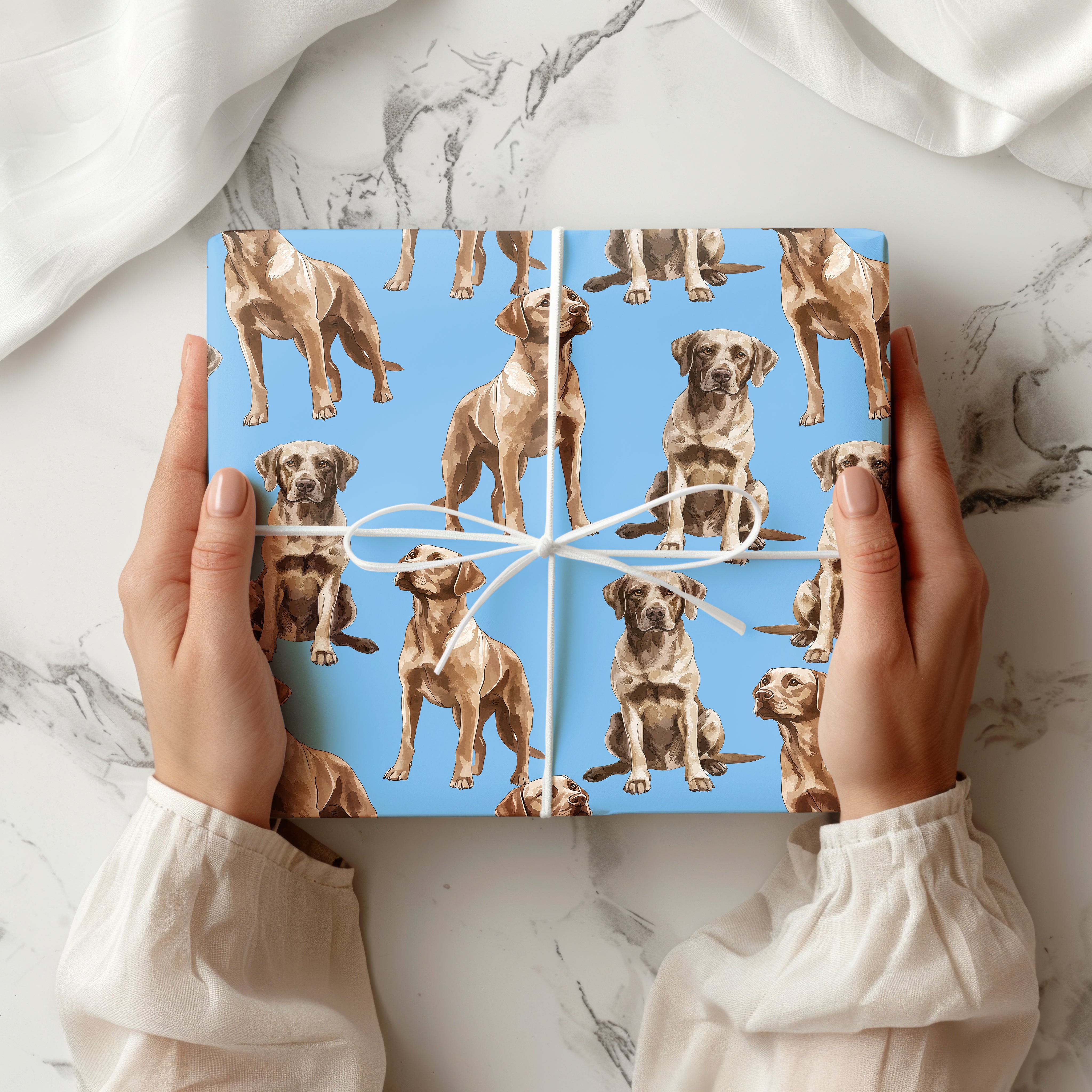 Watercolour Labrador Wrapping Paper Sheet – Dog Gift Wrap for Pet Owners and Birthdays