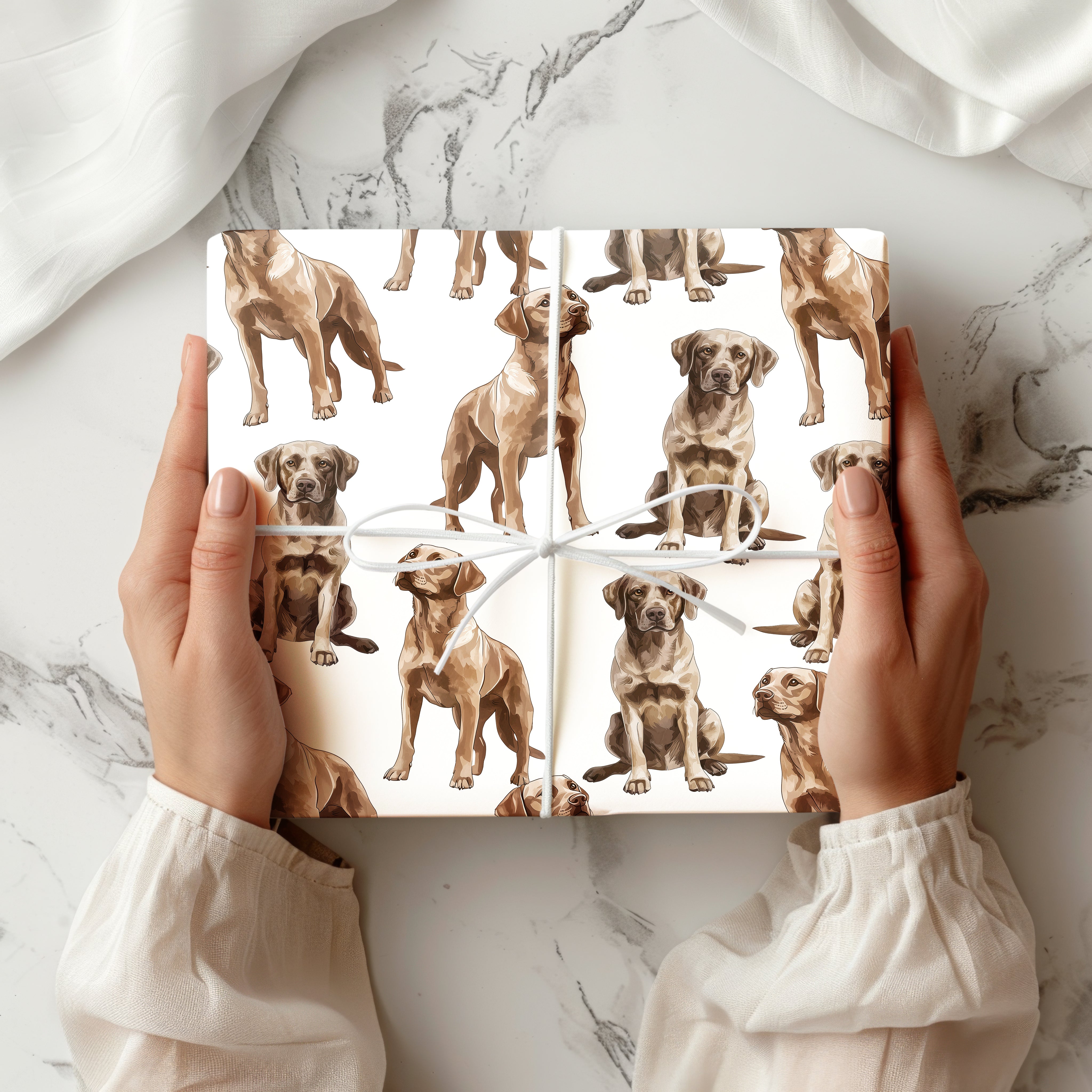 Watercolour Labrador Wrapping Paper Sheet – Dog Gift Wrap for Pet Owners and Birthdays