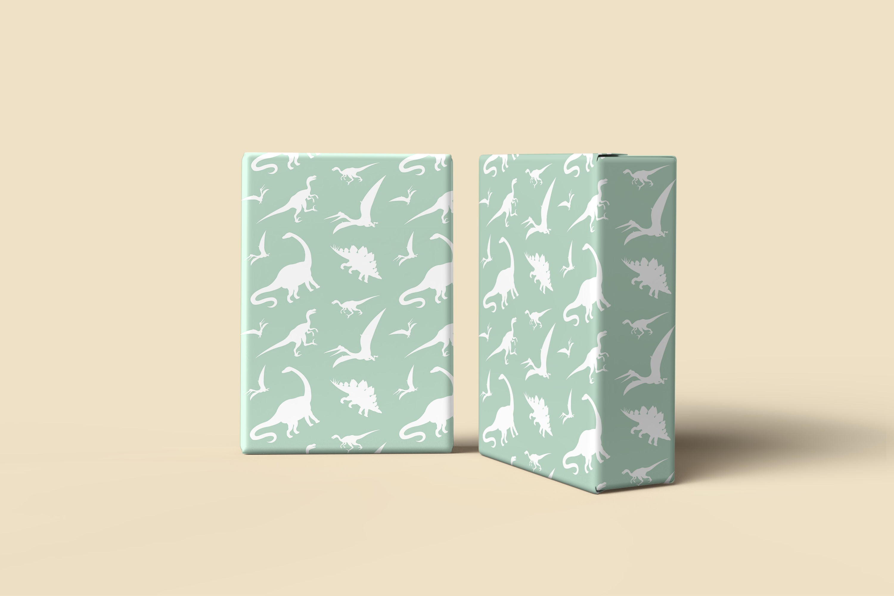 Mint Dinosaur Wrapping Paper – Fun Gift Wrap Sheet for Kids' Birthdays & Parties