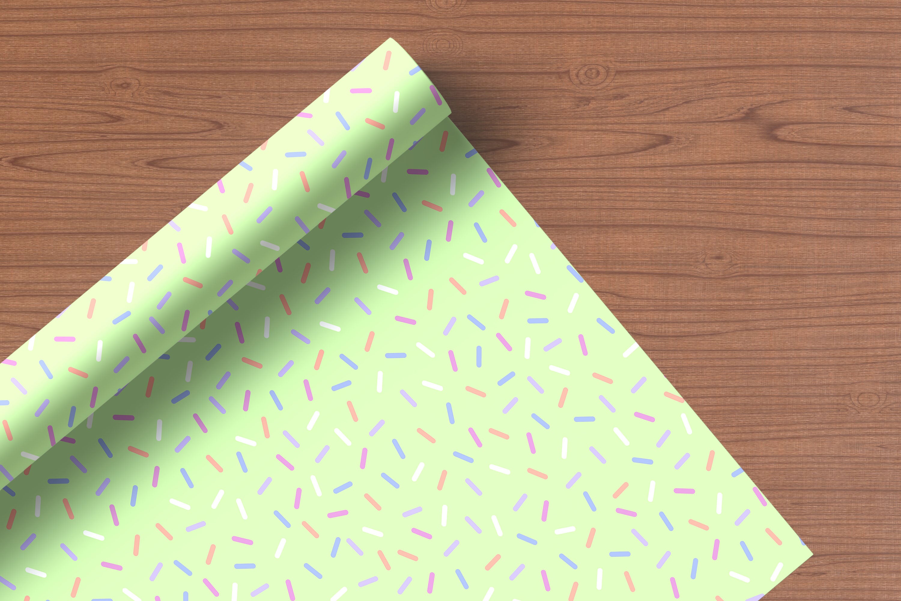 Green Sprinkle Wrapping Paper – Fun Pastel Gift Wrap Sheet for Birthdays & Celebrations