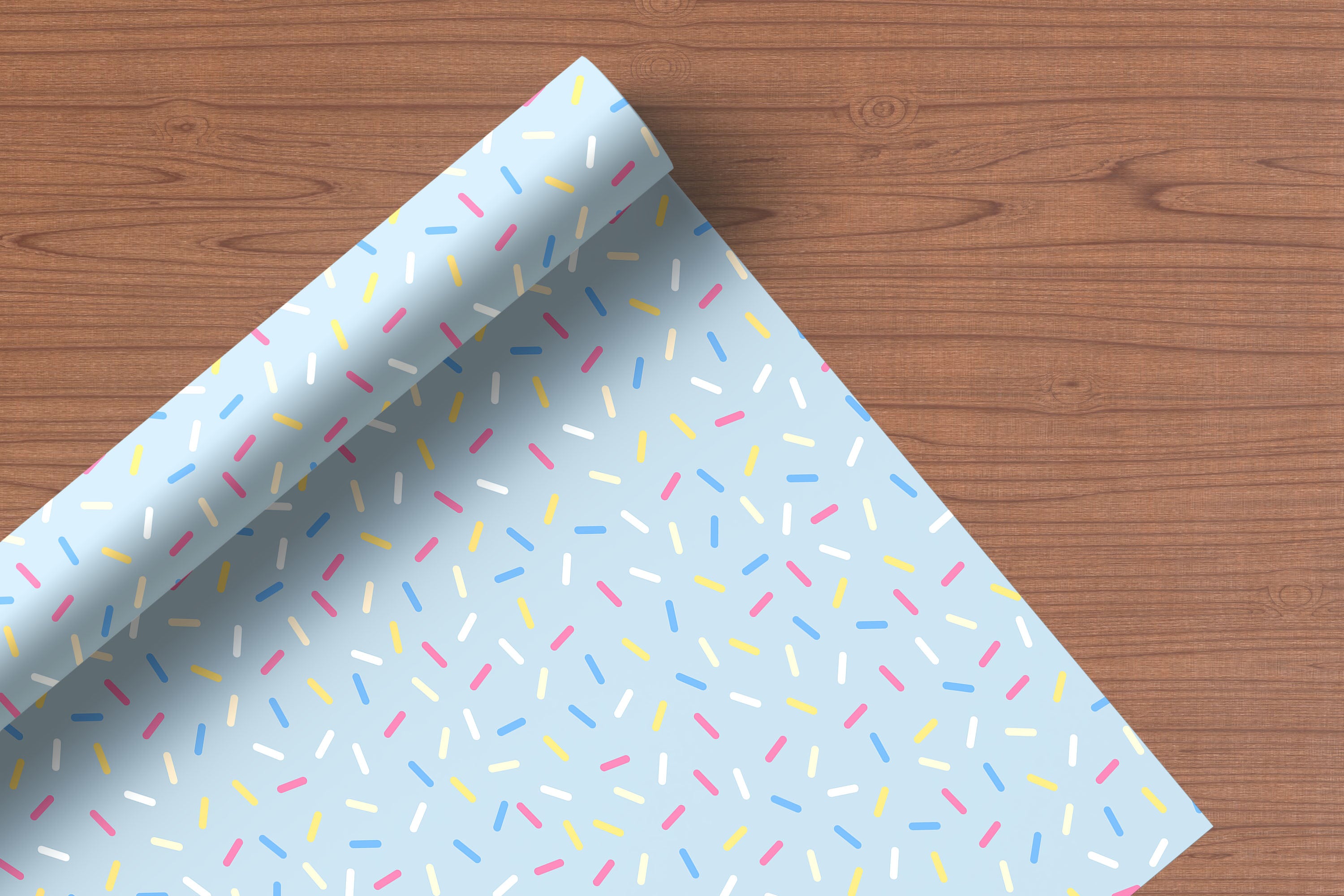 Light Blue Sprinkle Wrapping Paper – Fun Pastel Gift Wrap Sheet for Birthdays & Celebrations