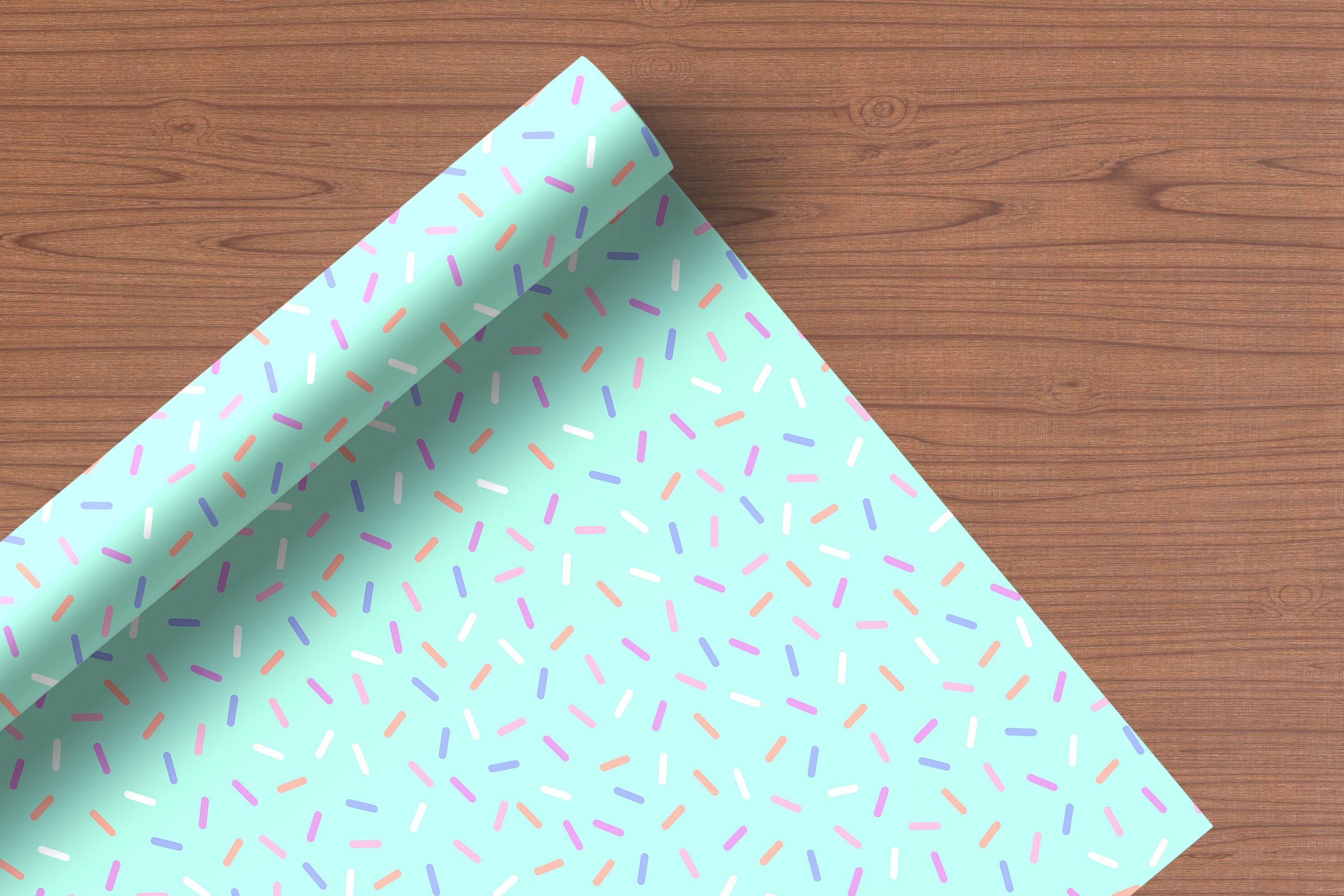 Mint Sprinkle Wrapping Paper – Fun Pastel Gift Wrap Sheet for Birthdays & Celebrations