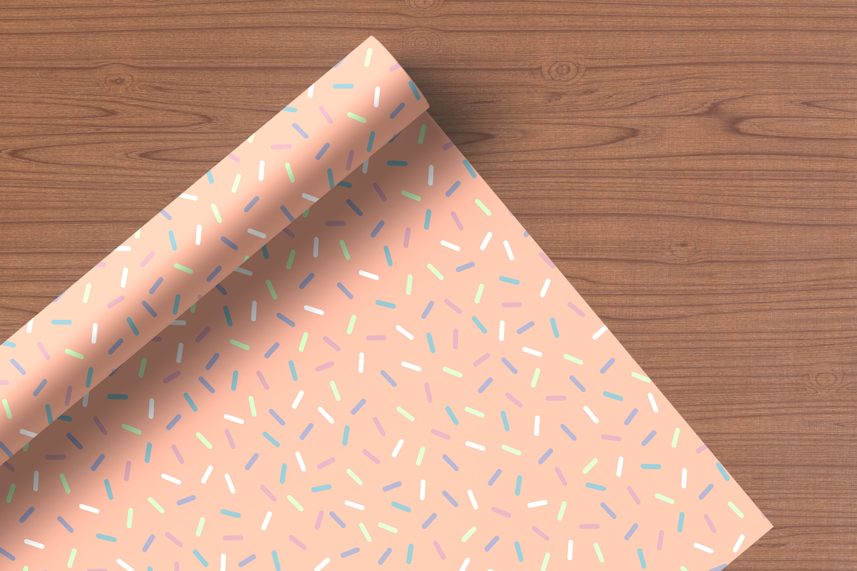 Orange Sprinkle Wrapping Paper – Fun Pastel Gift Wrap Sheet for Birthdays & Celebrations