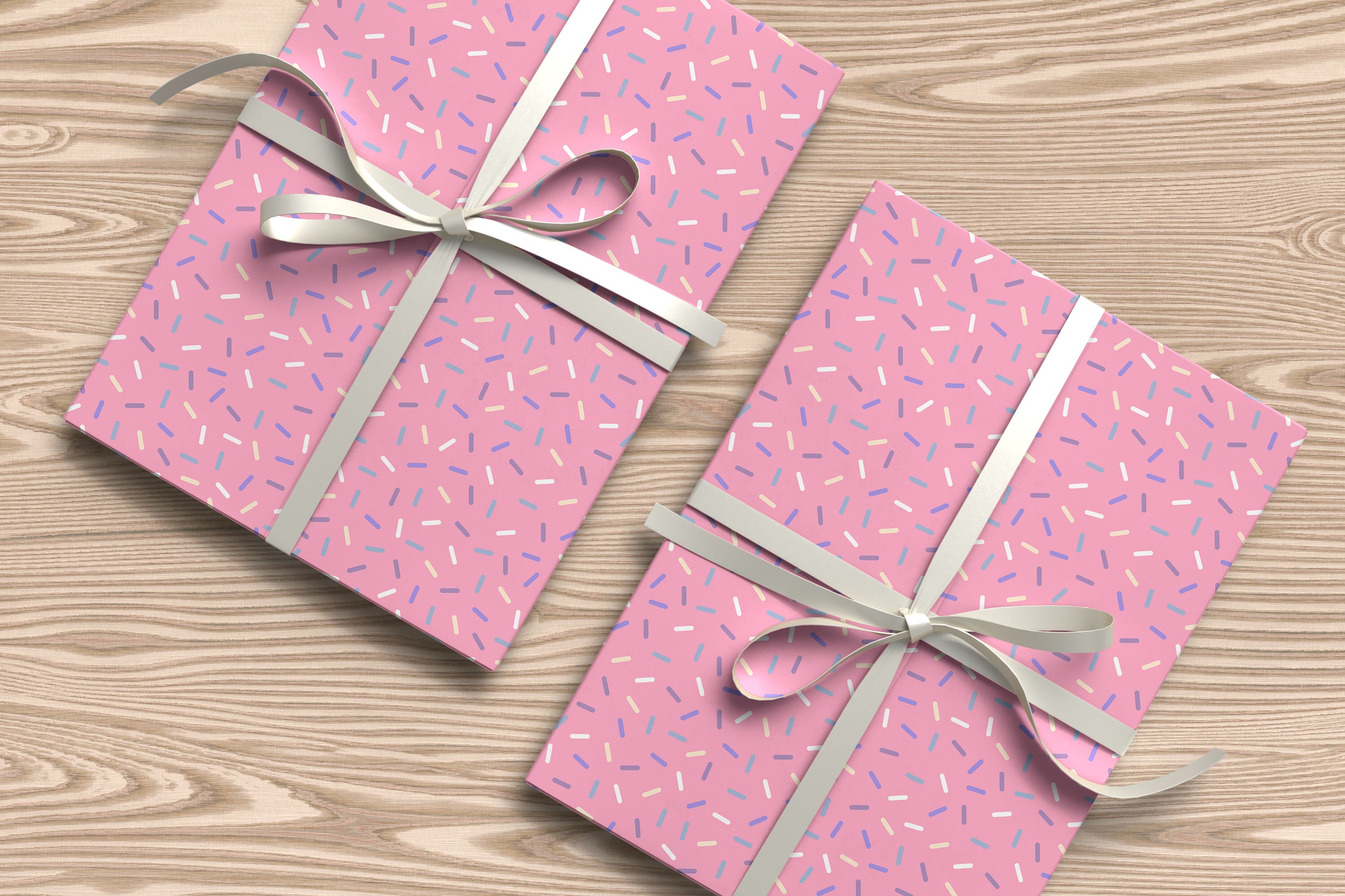 Pink Sprinkle Wrapping Paper – Fun Pastel Gift Wrap Sheet for Birthdays & Celebrations