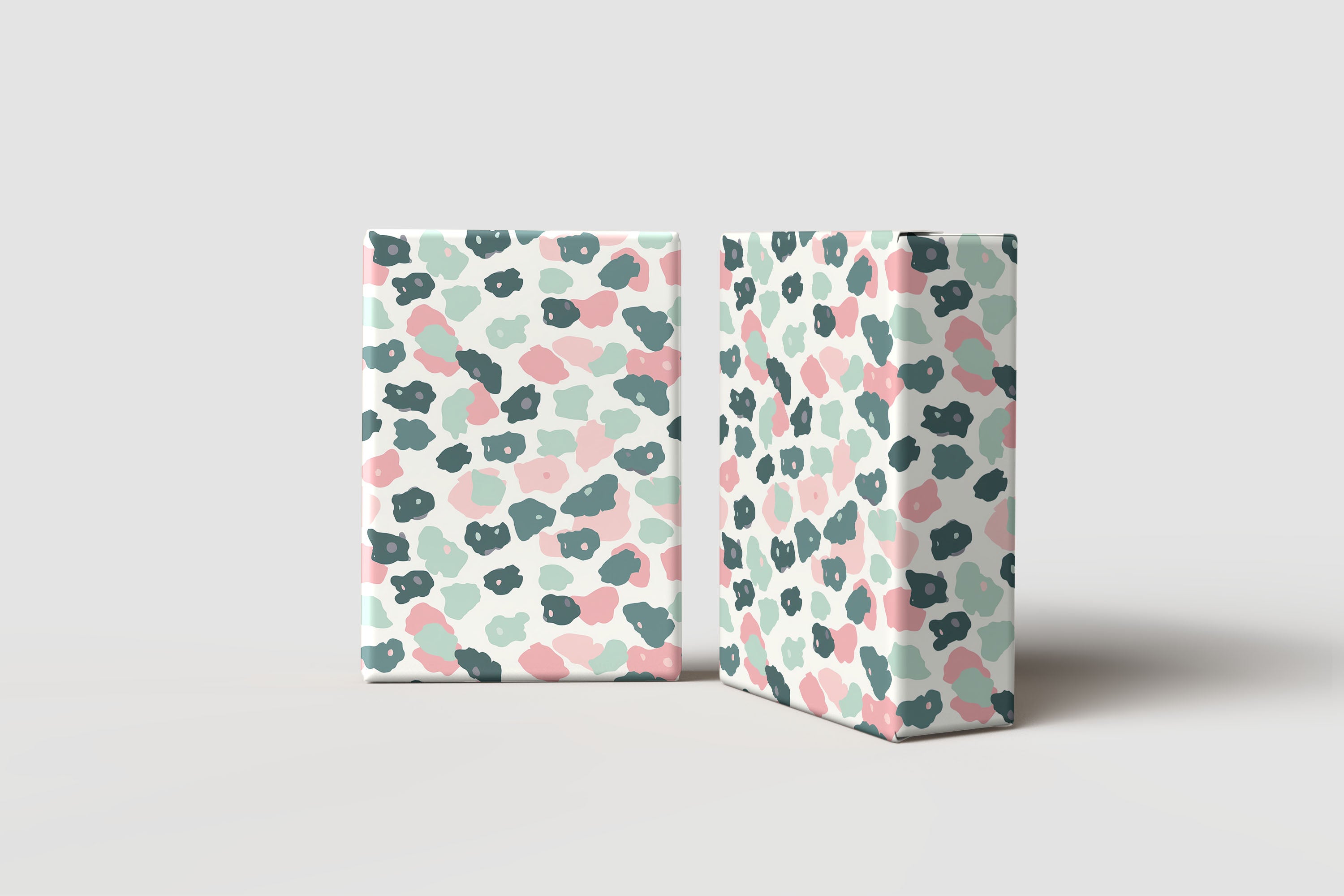 Abstract Pastel Camo Wrapping Paper – Pink, Green & White Camouflage Gift Wrap