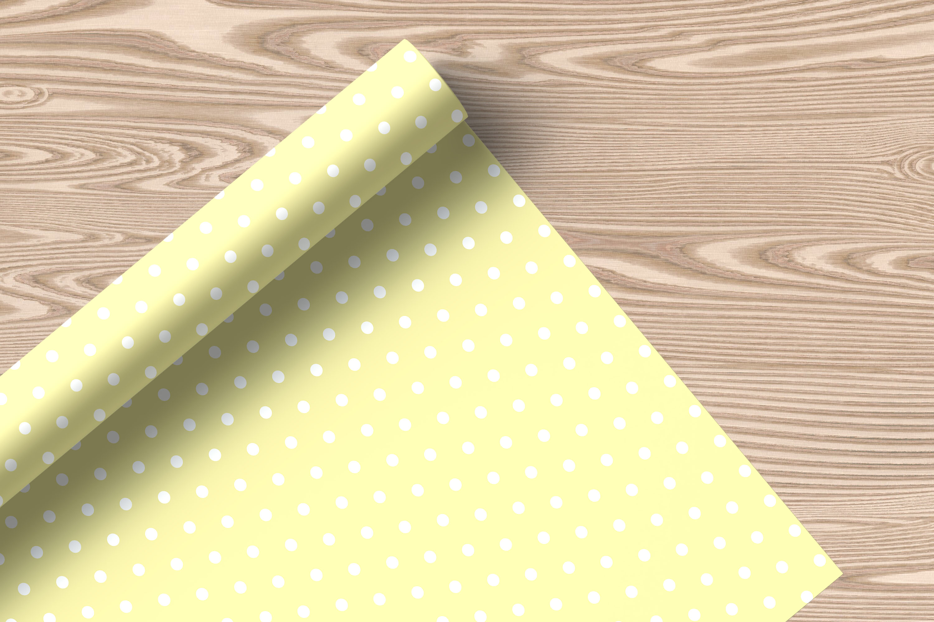 Yellow & Navy Floral Wrapping Paper – Minimal Abstract Gift Wrap with White Background