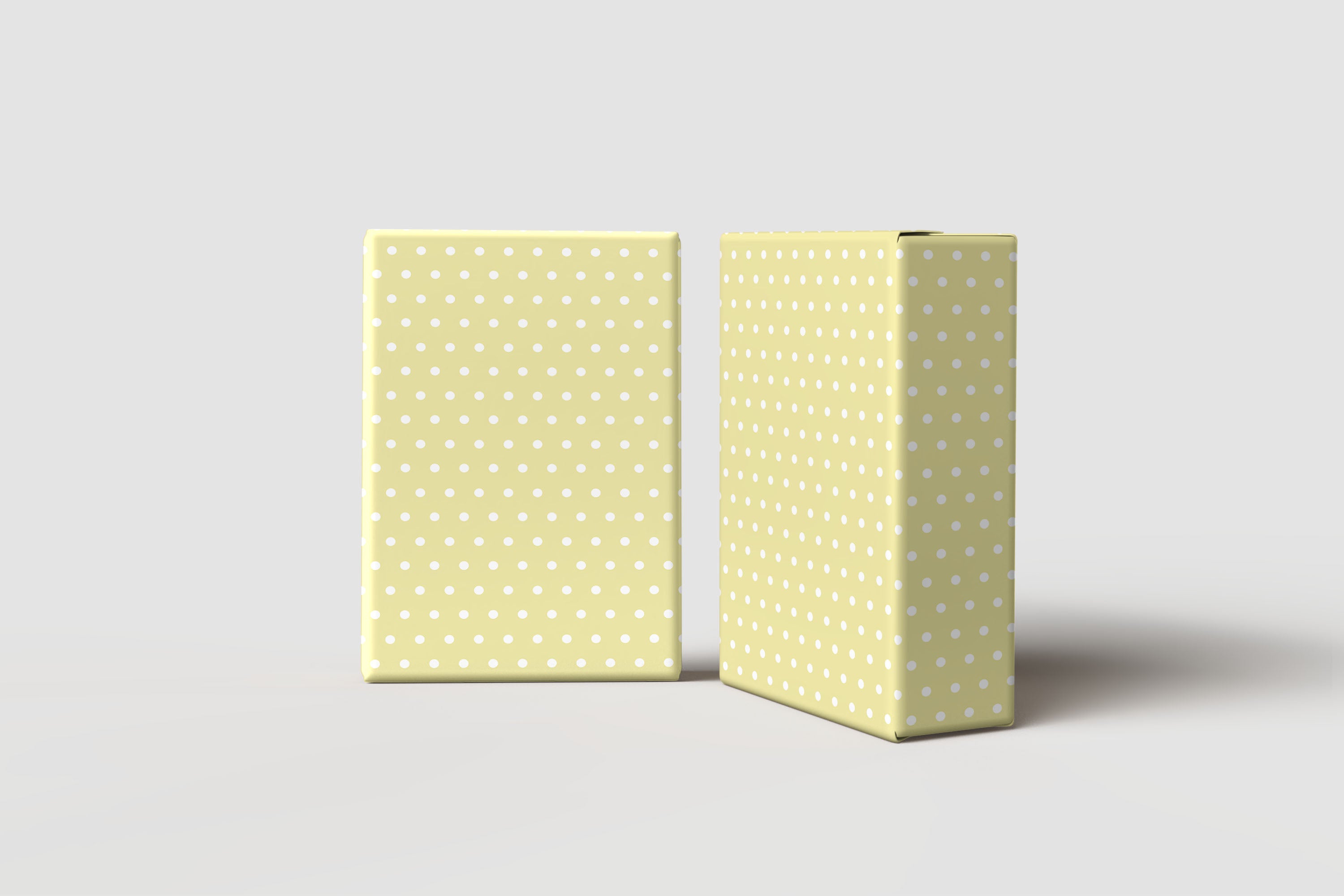 Yellow & Navy Floral Wrapping Paper – Minimal Abstract Gift Wrap with White Background