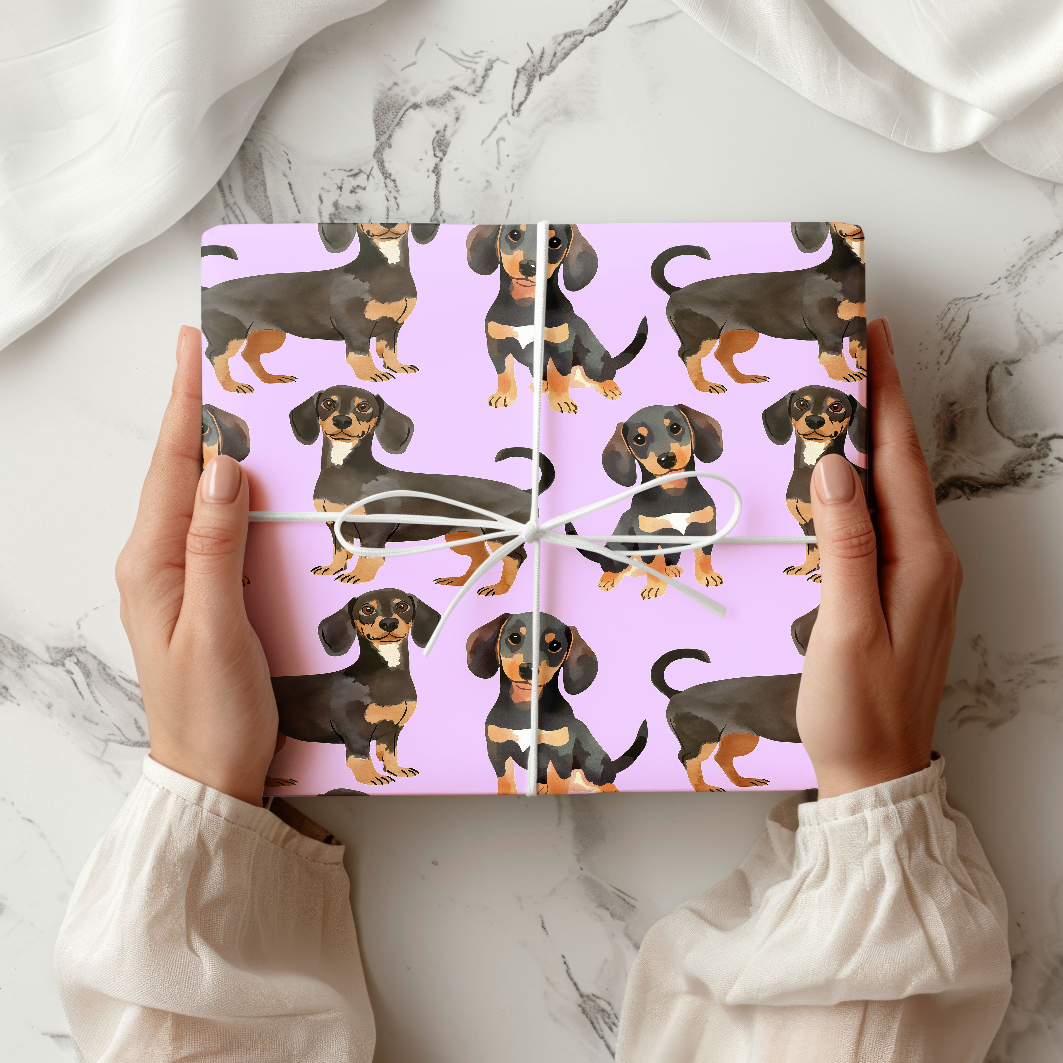 Dachshund Dog Wrapping Paper – Cute Sausage Dog Gift Wrap Multiple Colours