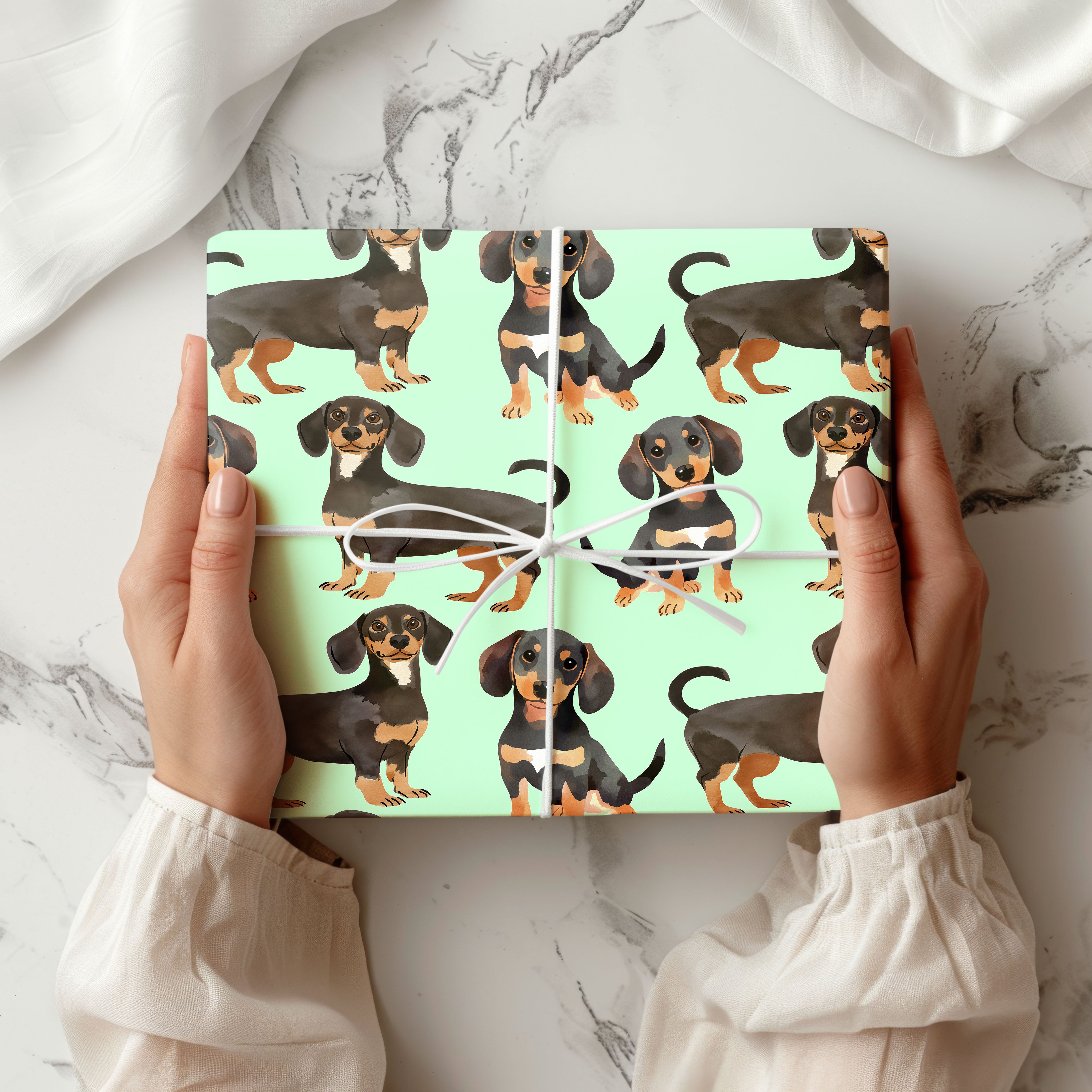 Dachshund Dog Wrapping Paper – Cute Sausage Dog Gift Wrap Multiple Colours