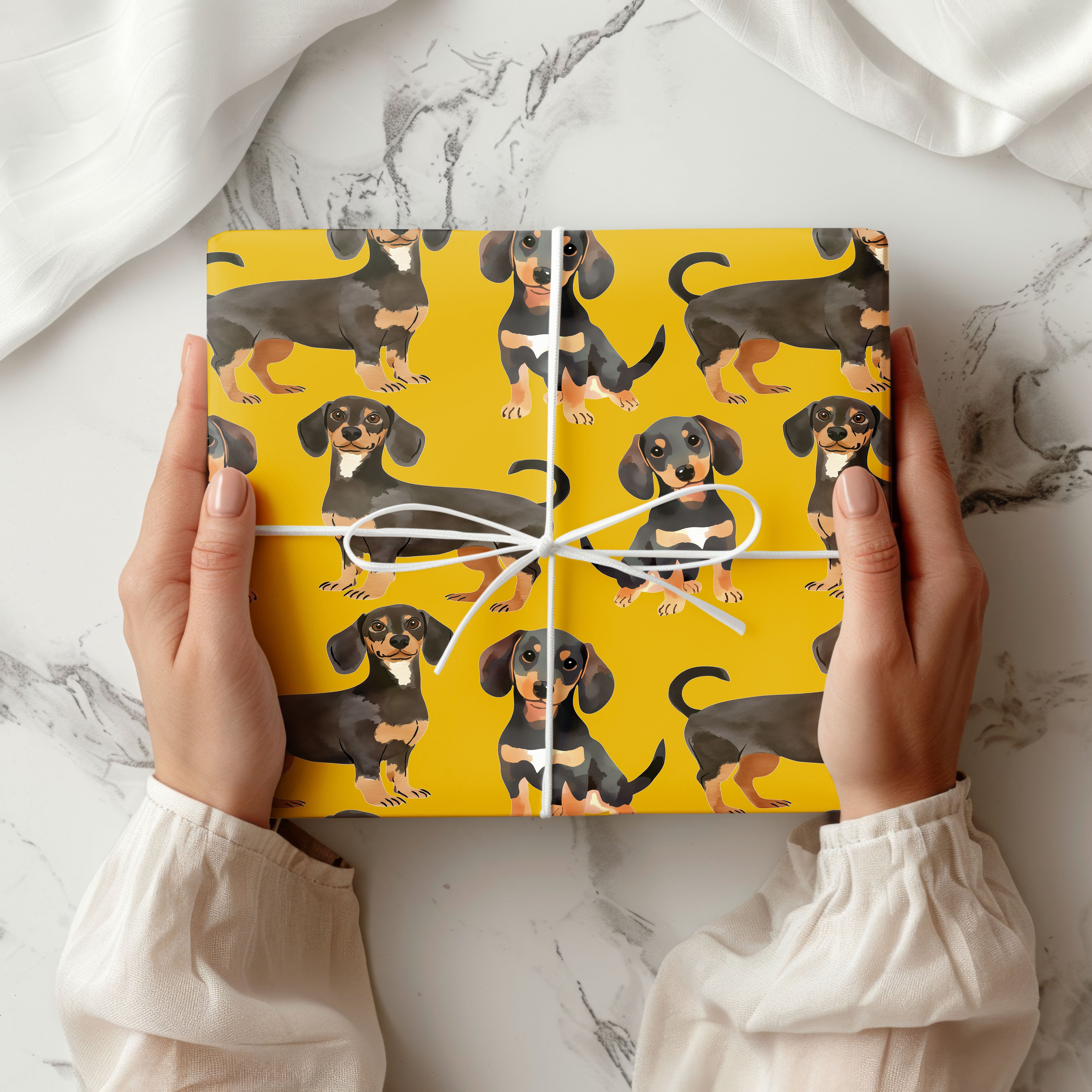 Dachshund Dog Wrapping Paper – Cute Sausage Dog Gift Wrap Multiple Colours
