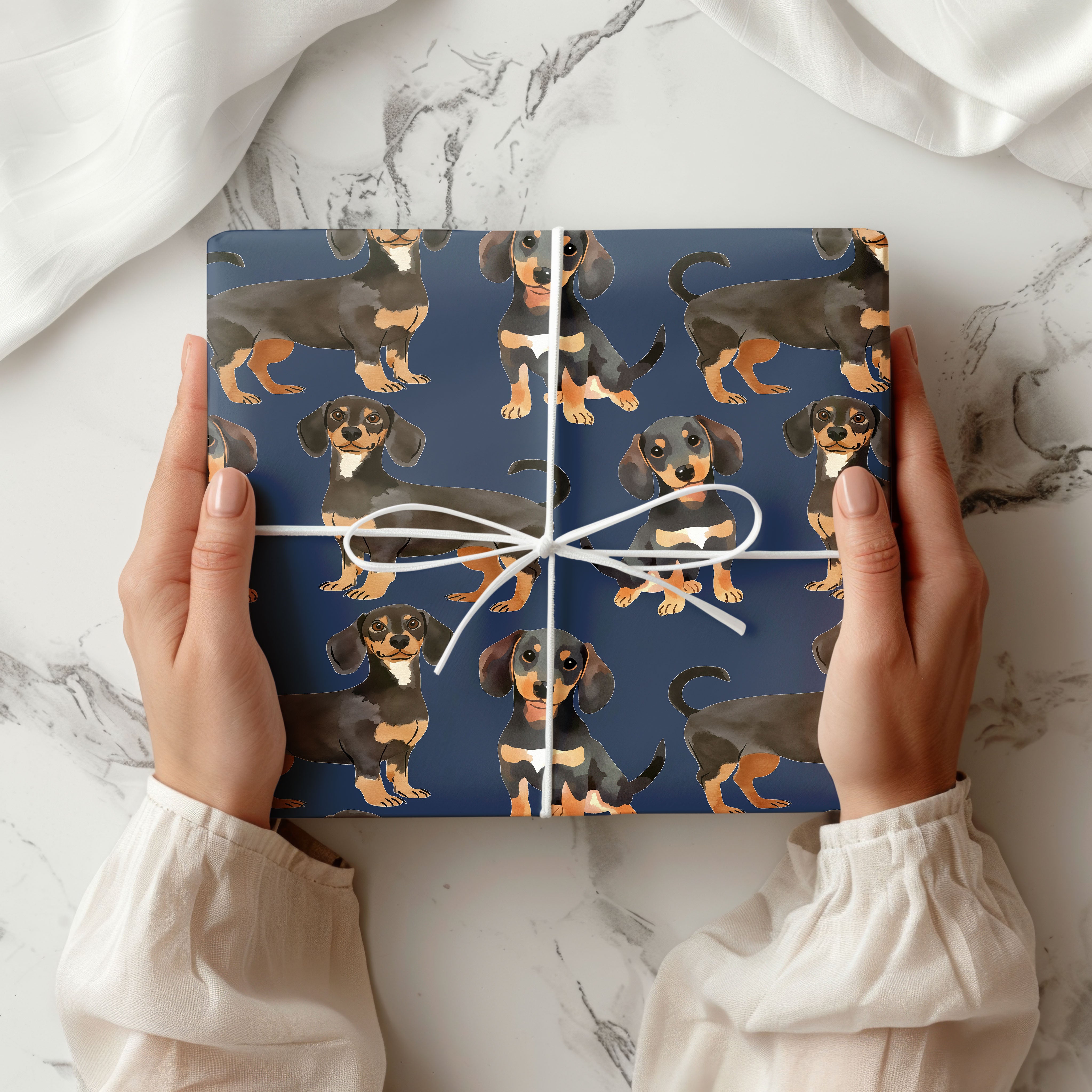 Dachshund Dog Wrapping Paper – Cute Sausage Dog Gift Wrap Multiple Colours