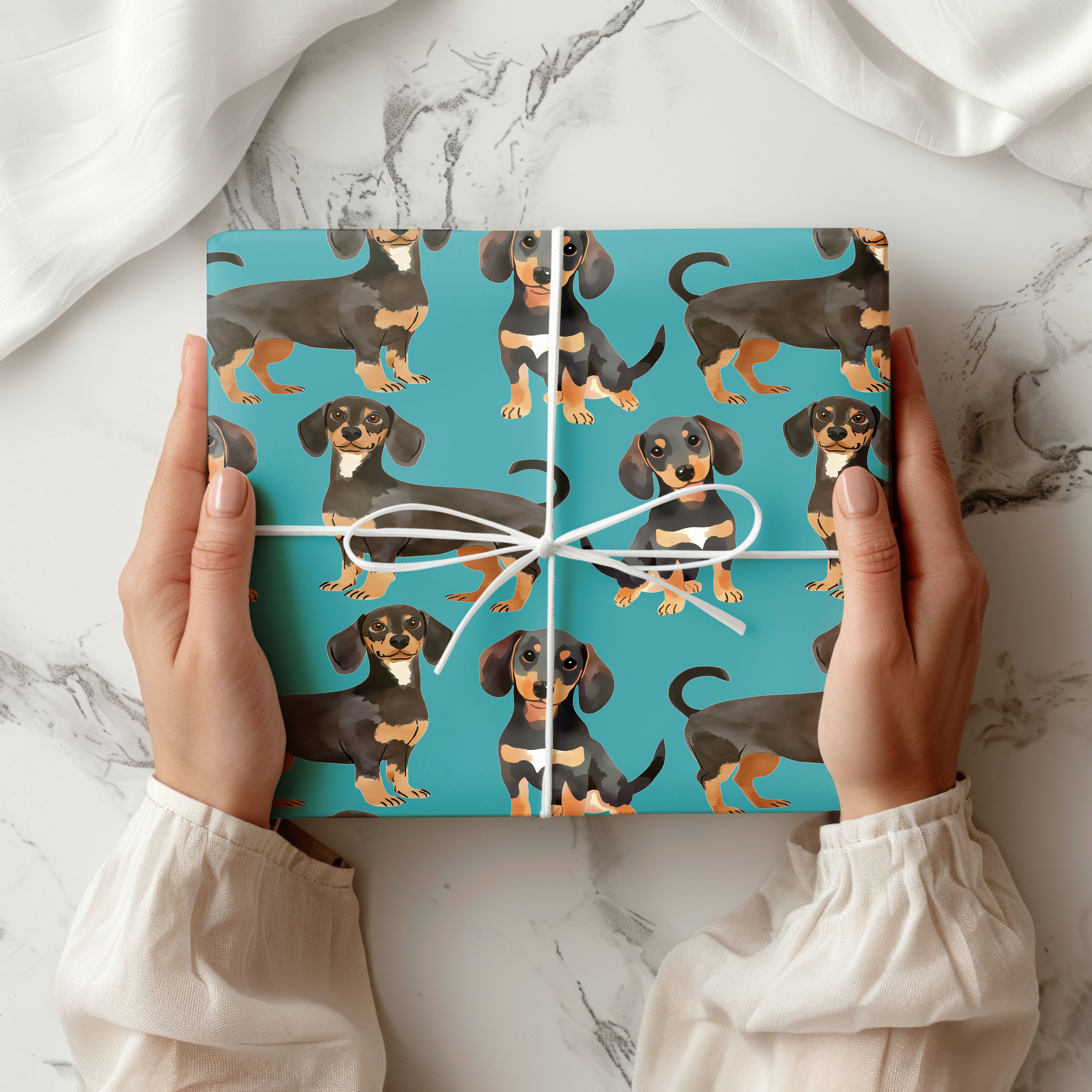 Dachshund Dog Wrapping Paper – Cute Sausage Dog Gift Wrap Multiple Colours