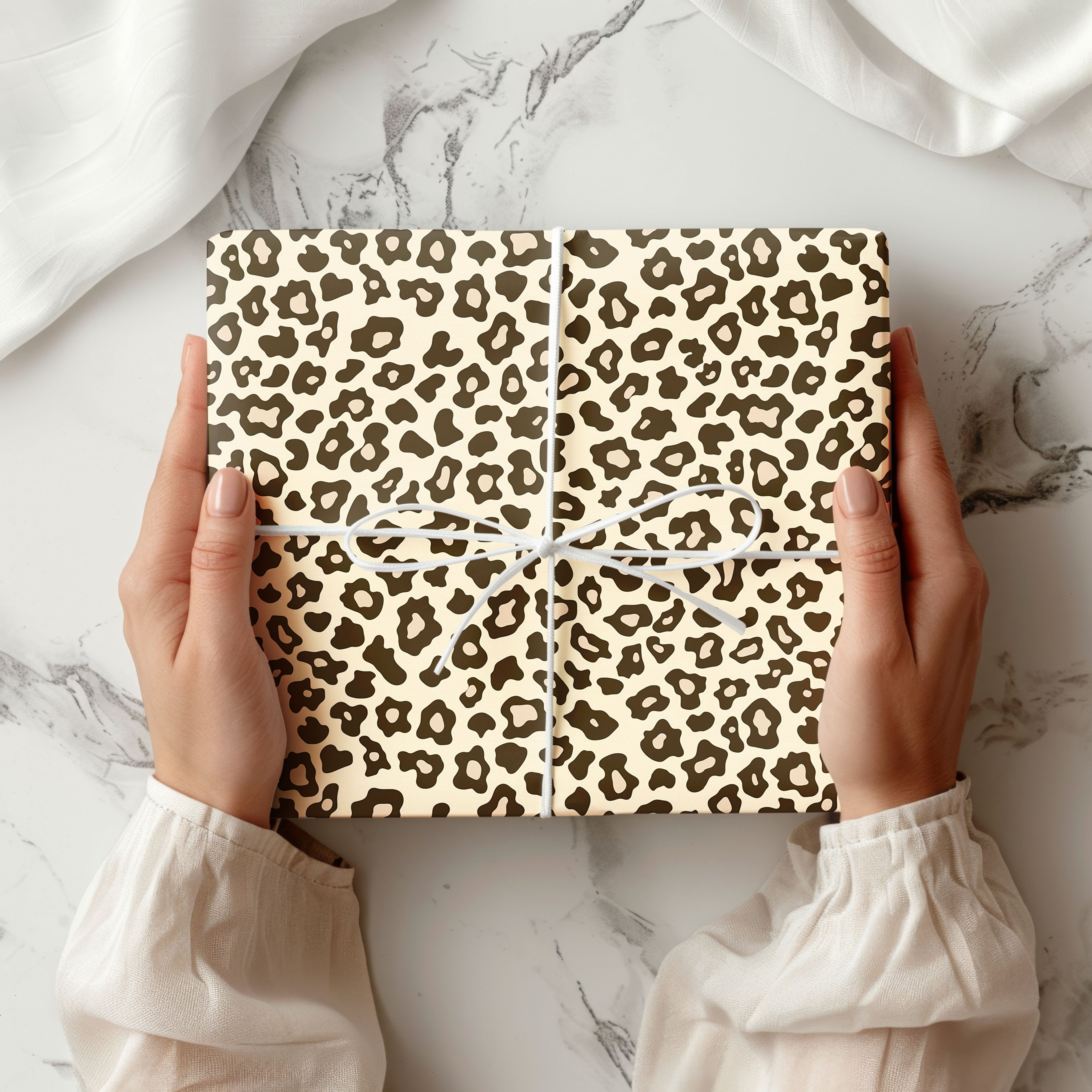 Leopard Print Gift Wrapping Paper Sheets – Pack of 2 50x70cm