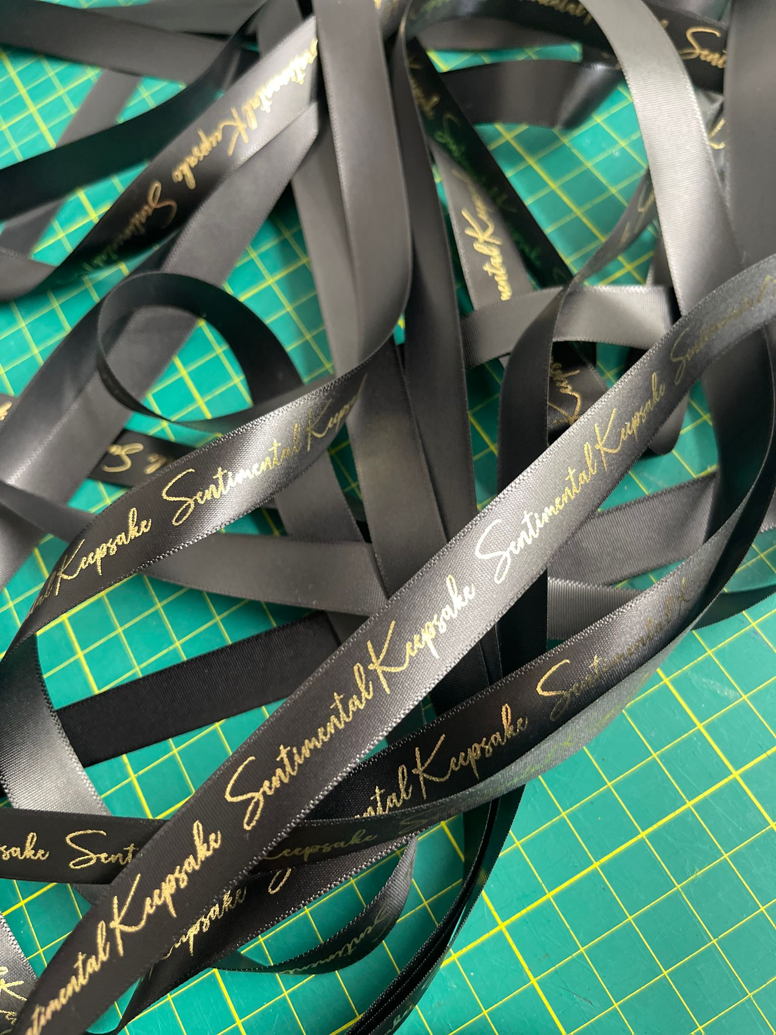 Personalised Printed Satin Ribbon with Foil